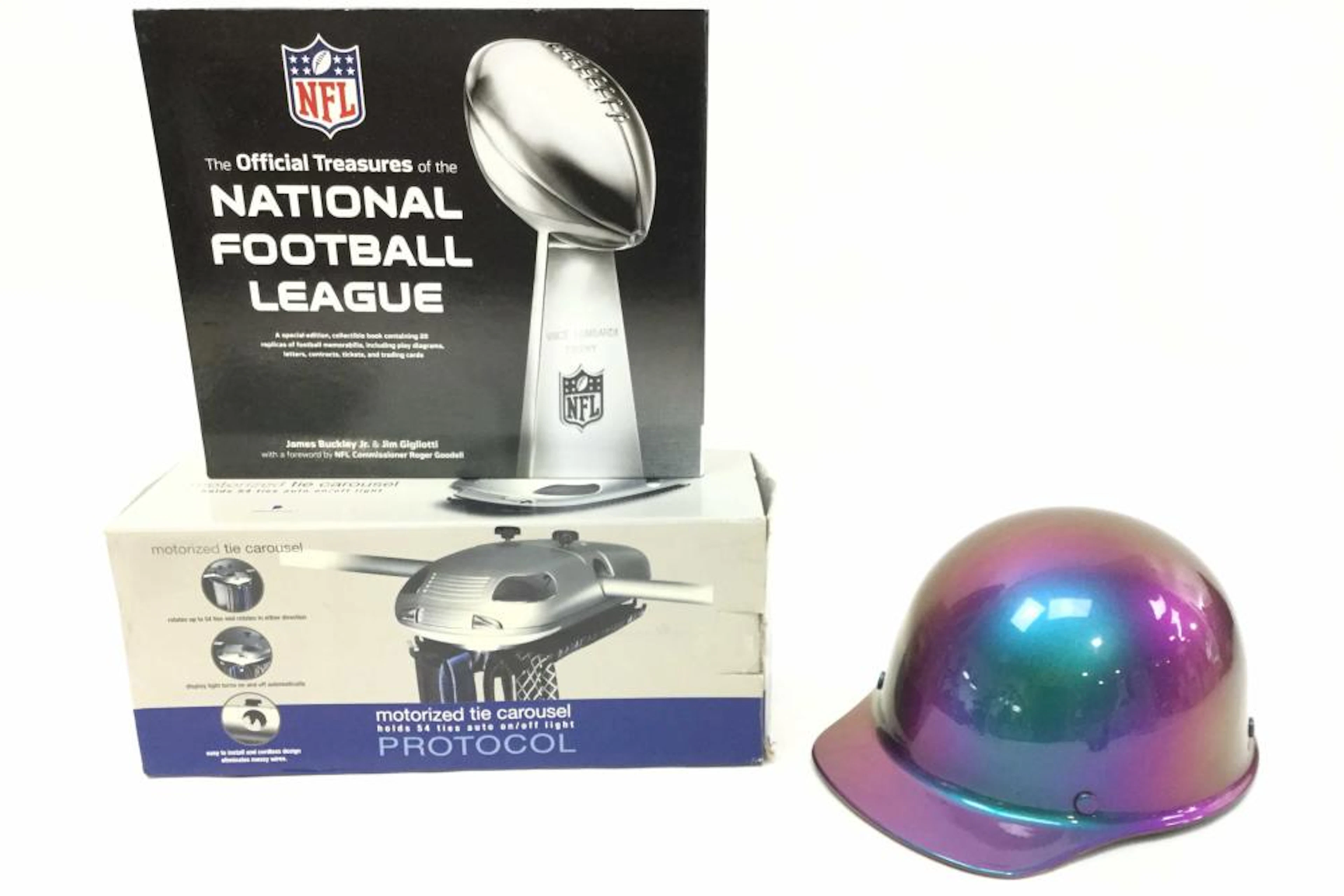 NFL Memorabilia Book, Motorized Tie Carousel