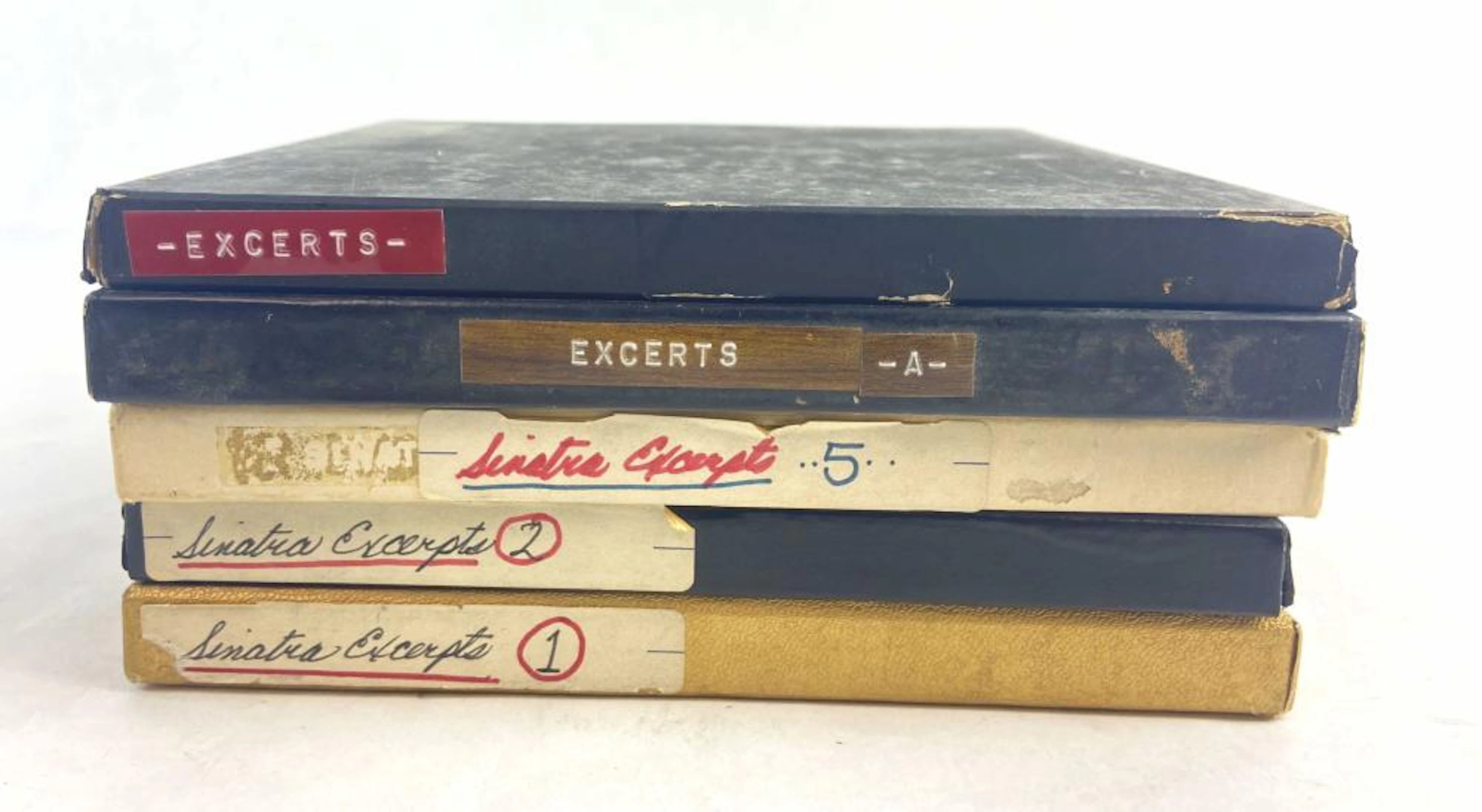 (5) Misc. Frank Sinatra Reel To Reel Excepts Tapes