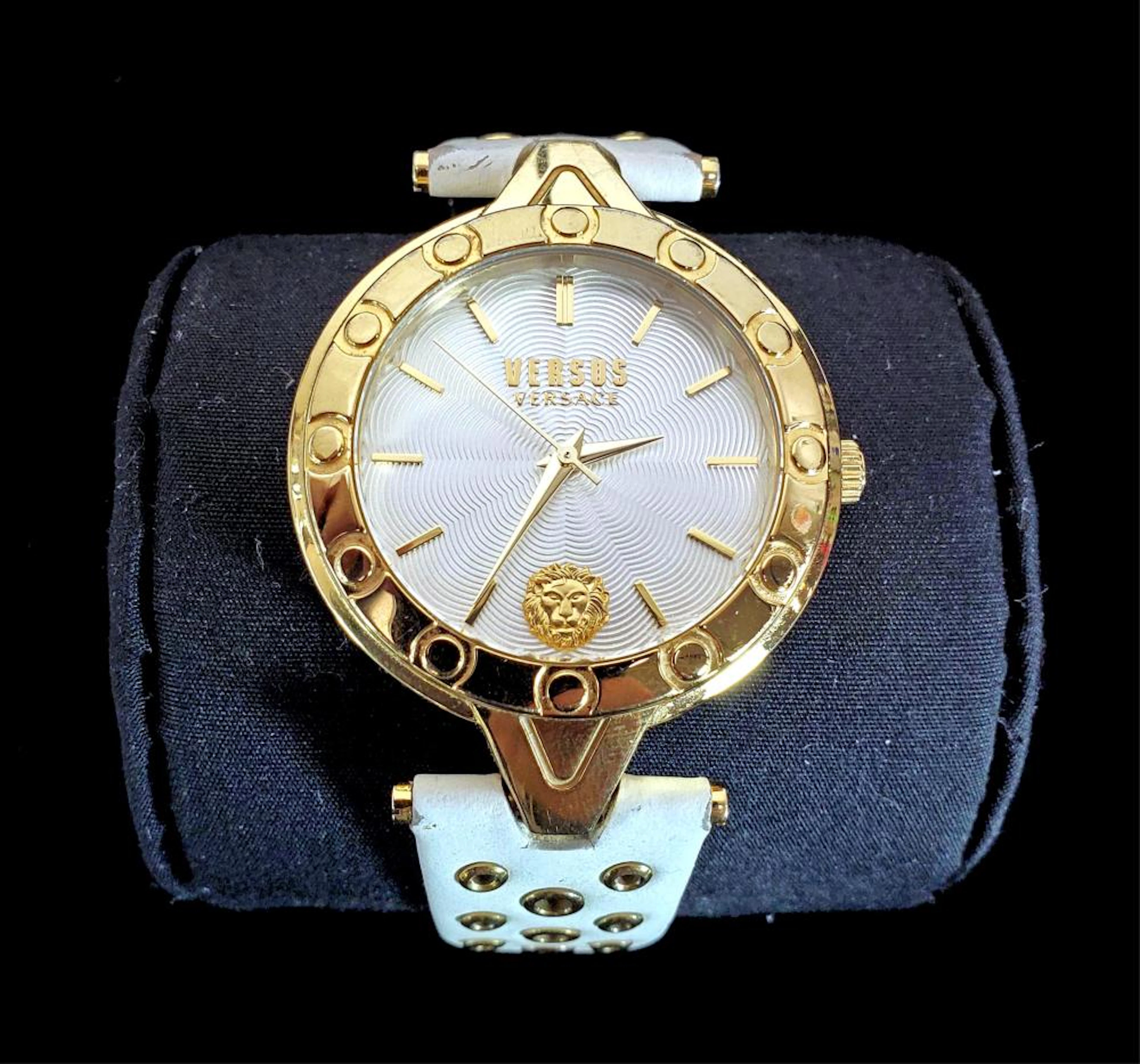 Versus By Versace White ?V Eyelet? Designer Watch