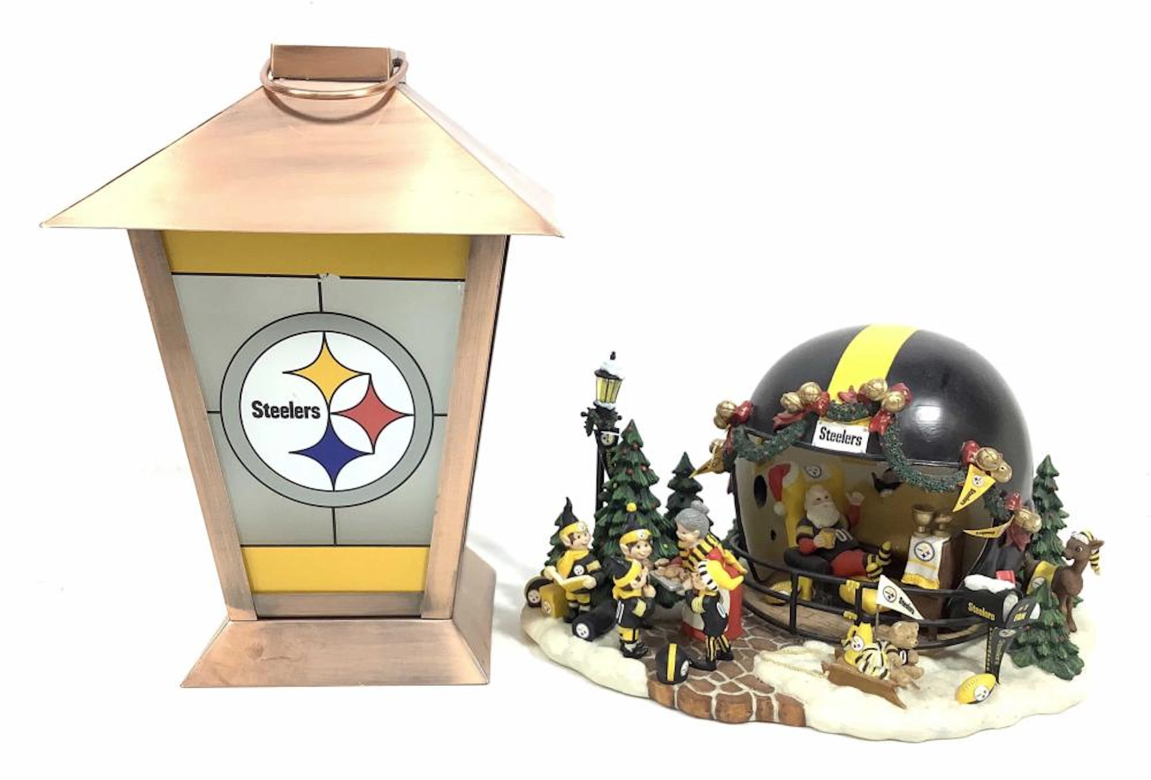 (8) NFL, Steelers, Memorabilia, Christmas Helmet