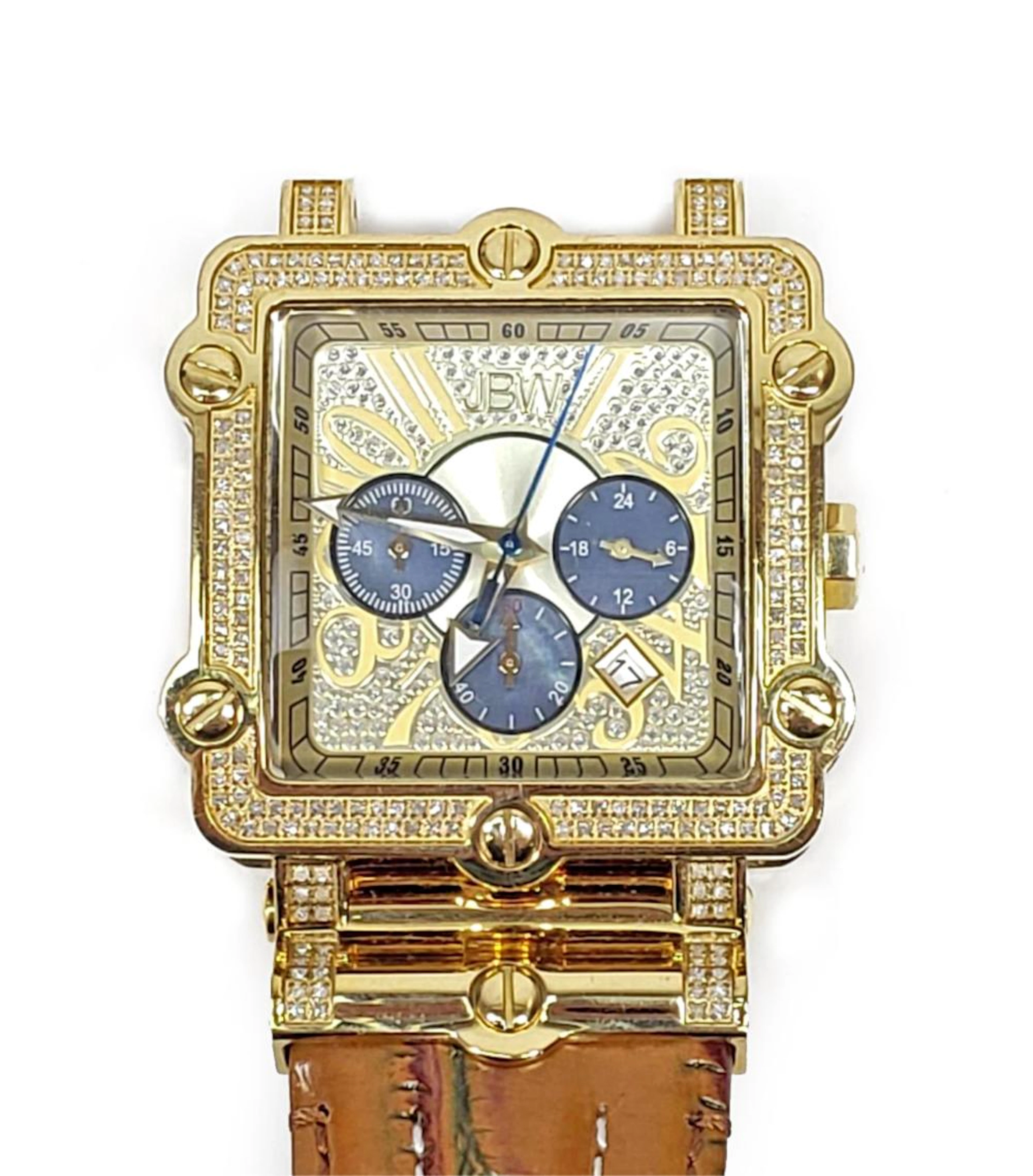 JBW Phantom 18K GP & Diamond Chronograph Watch