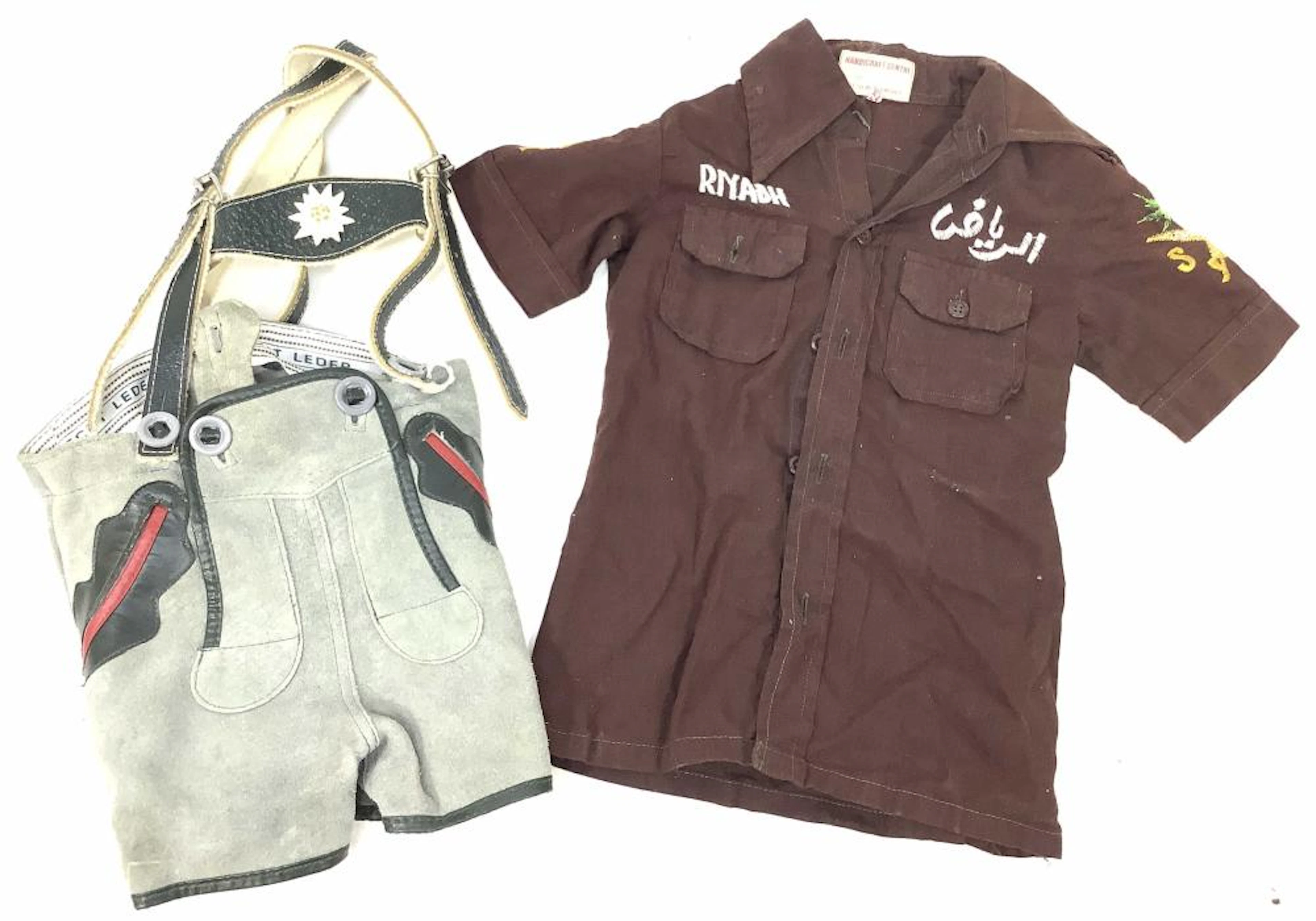 Kids Echt Leder Leather Pants & Saudi Arabia Shirt