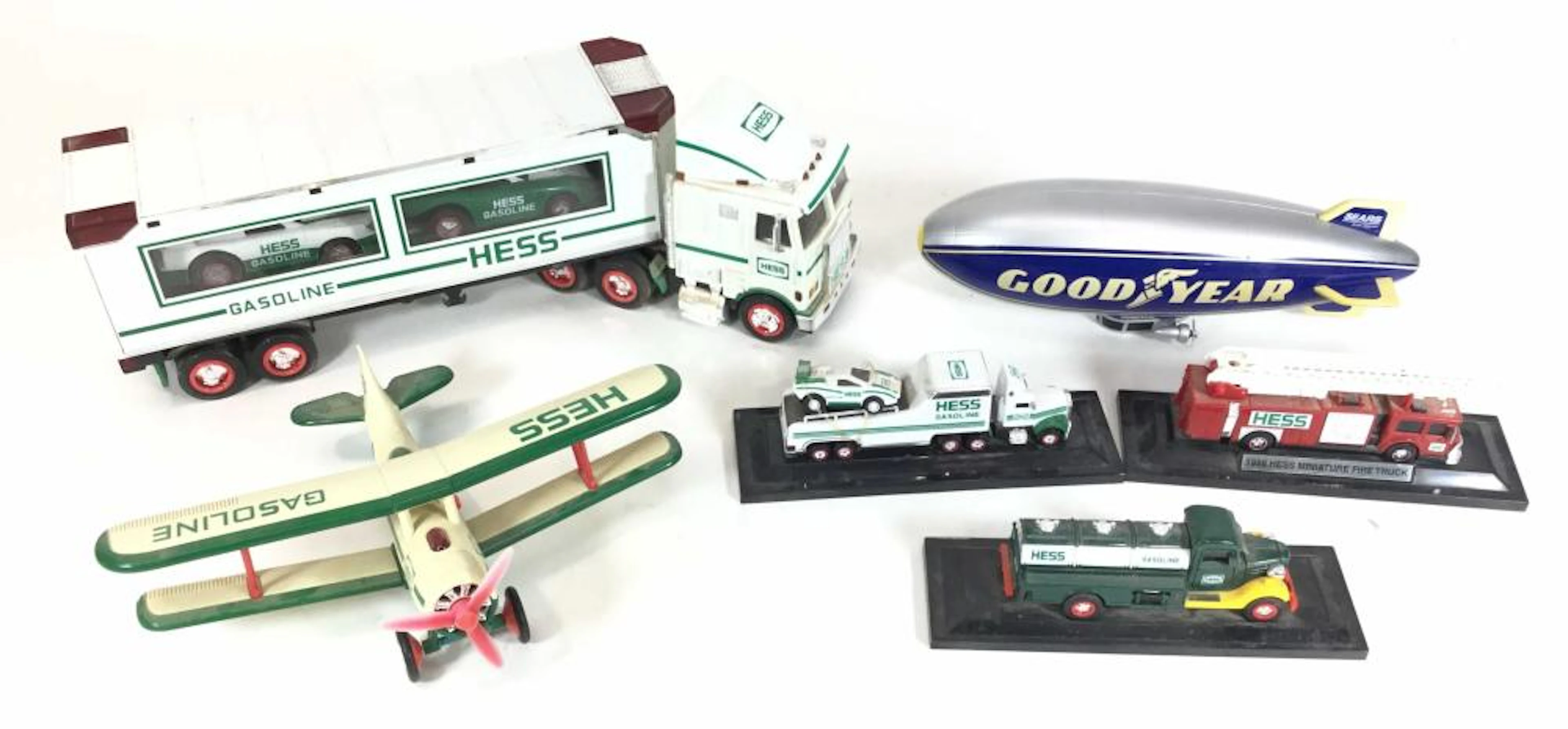 Hess Model Transporter, Biplane, Goodyear Blimp