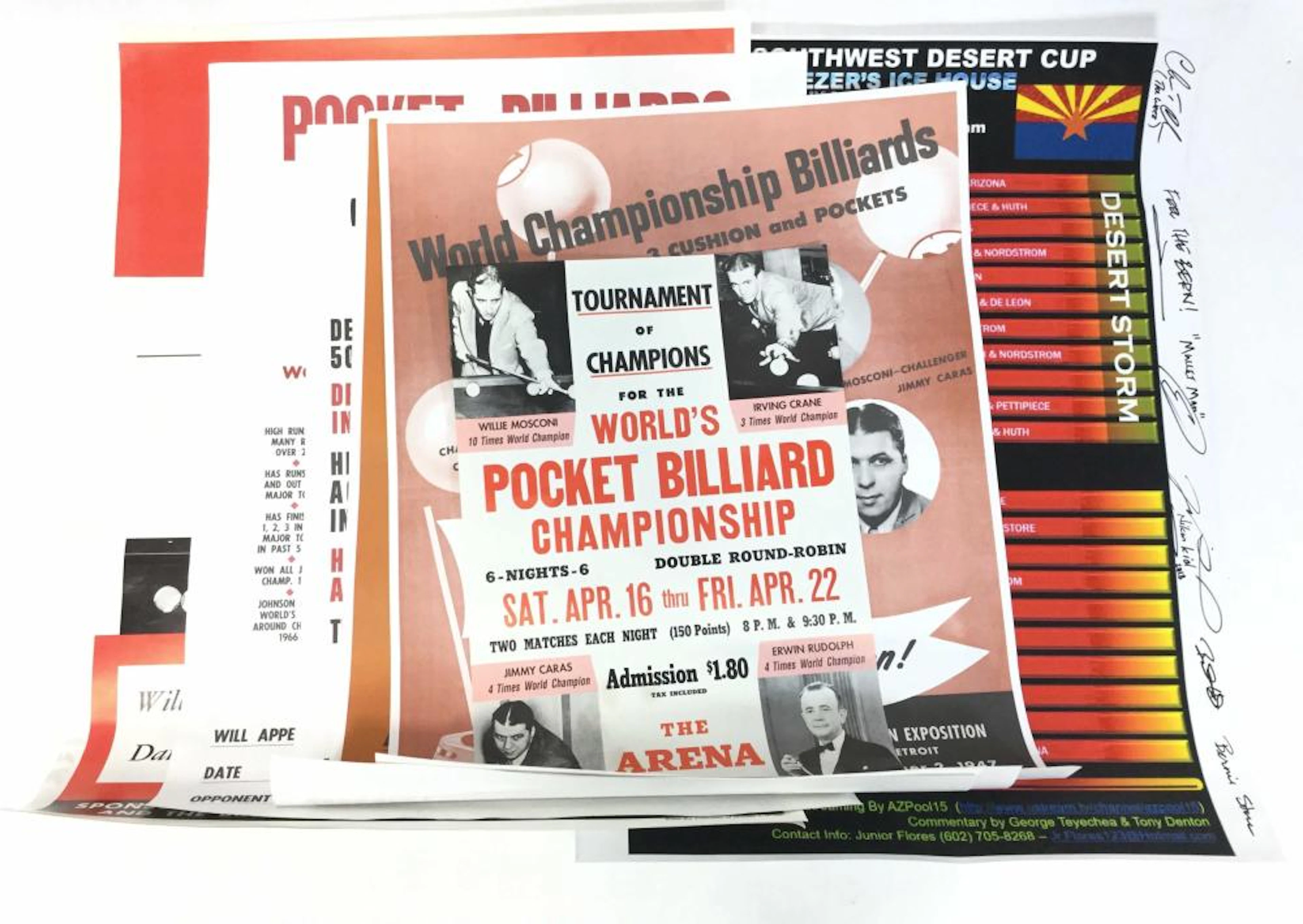 Vintage Posters, Billiard Championship, Desert Cup