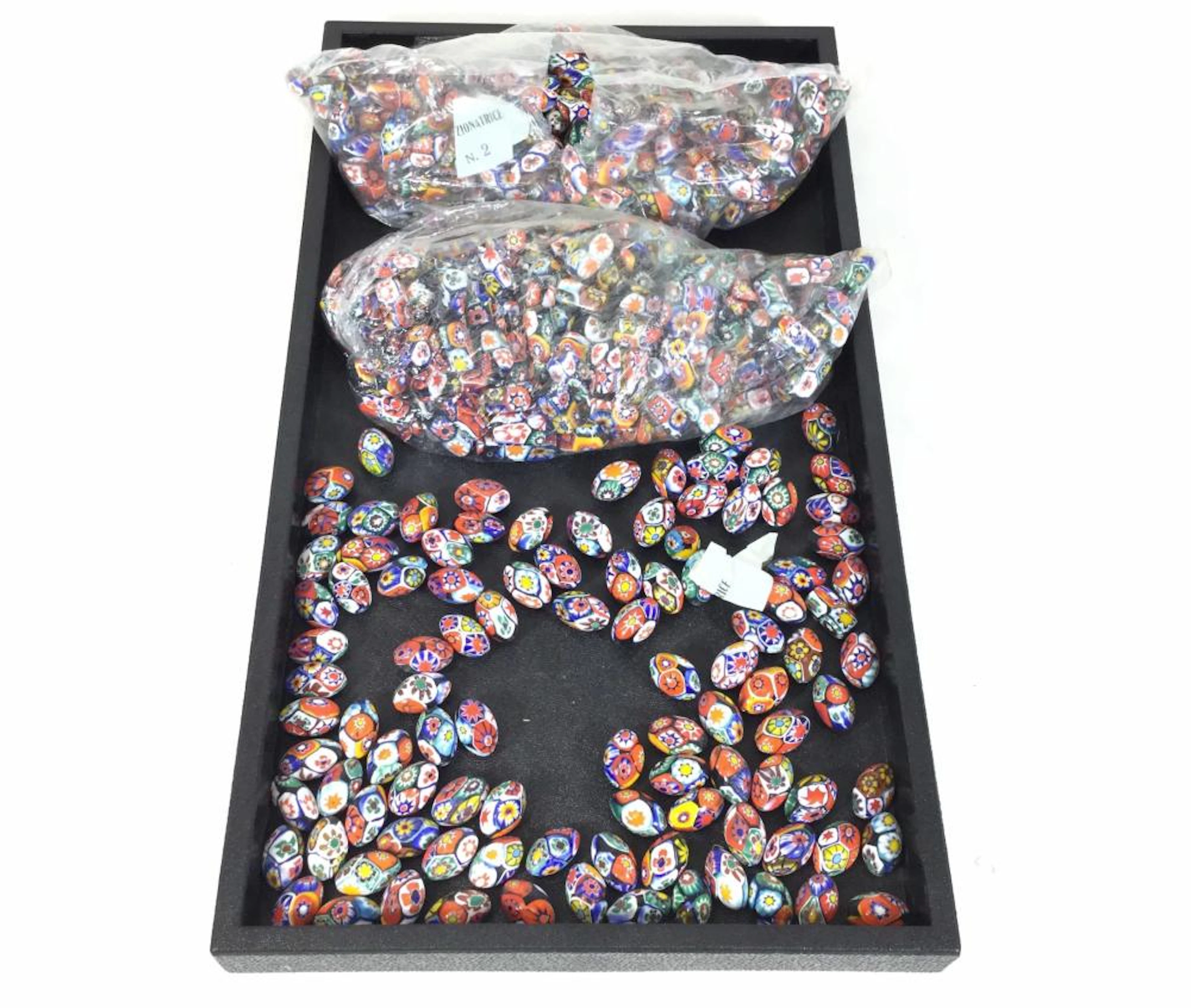 Vintage Venetian Murano Millefiori Glass Beads