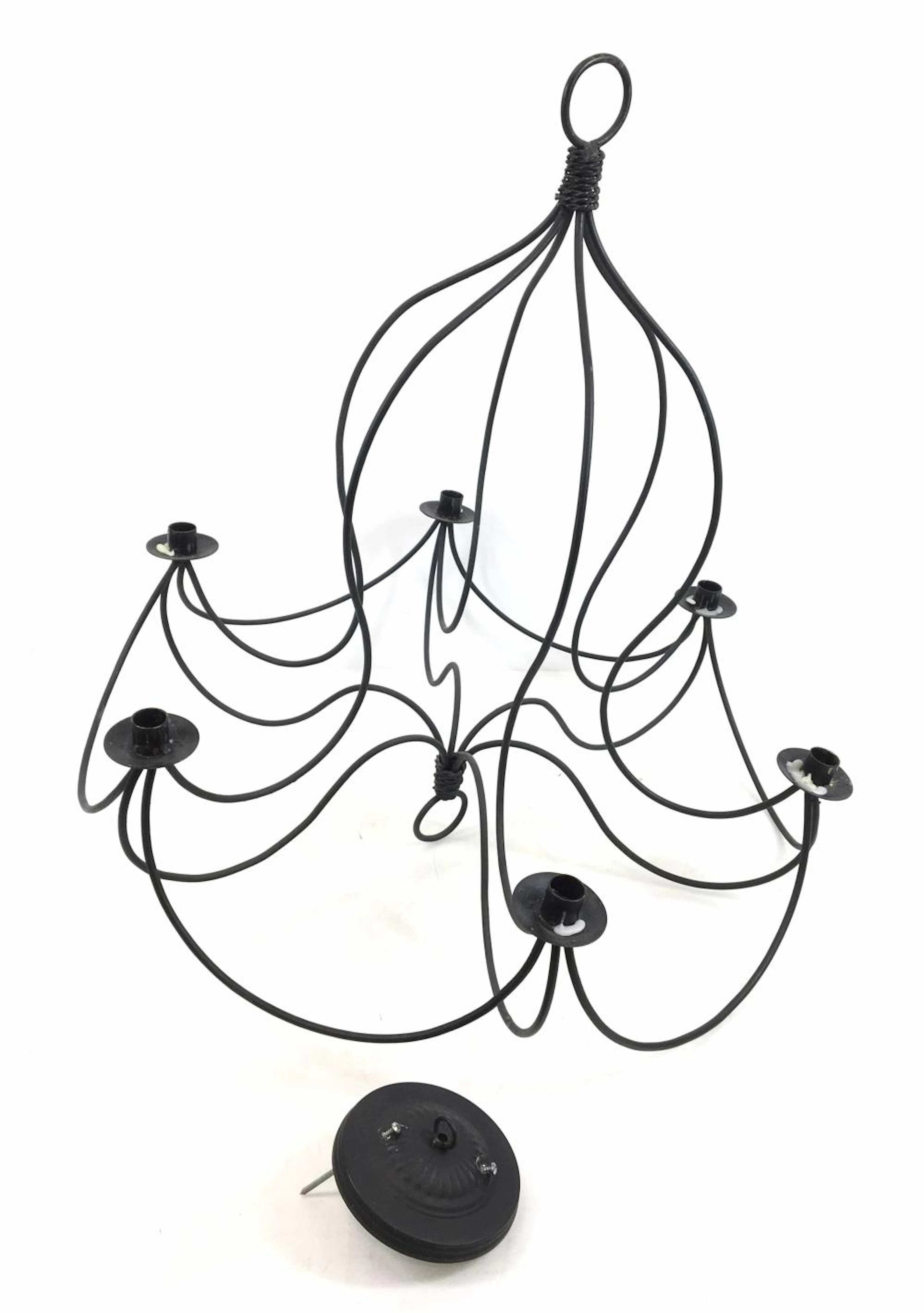 Traditional Hanging Metal Candle Chandelier