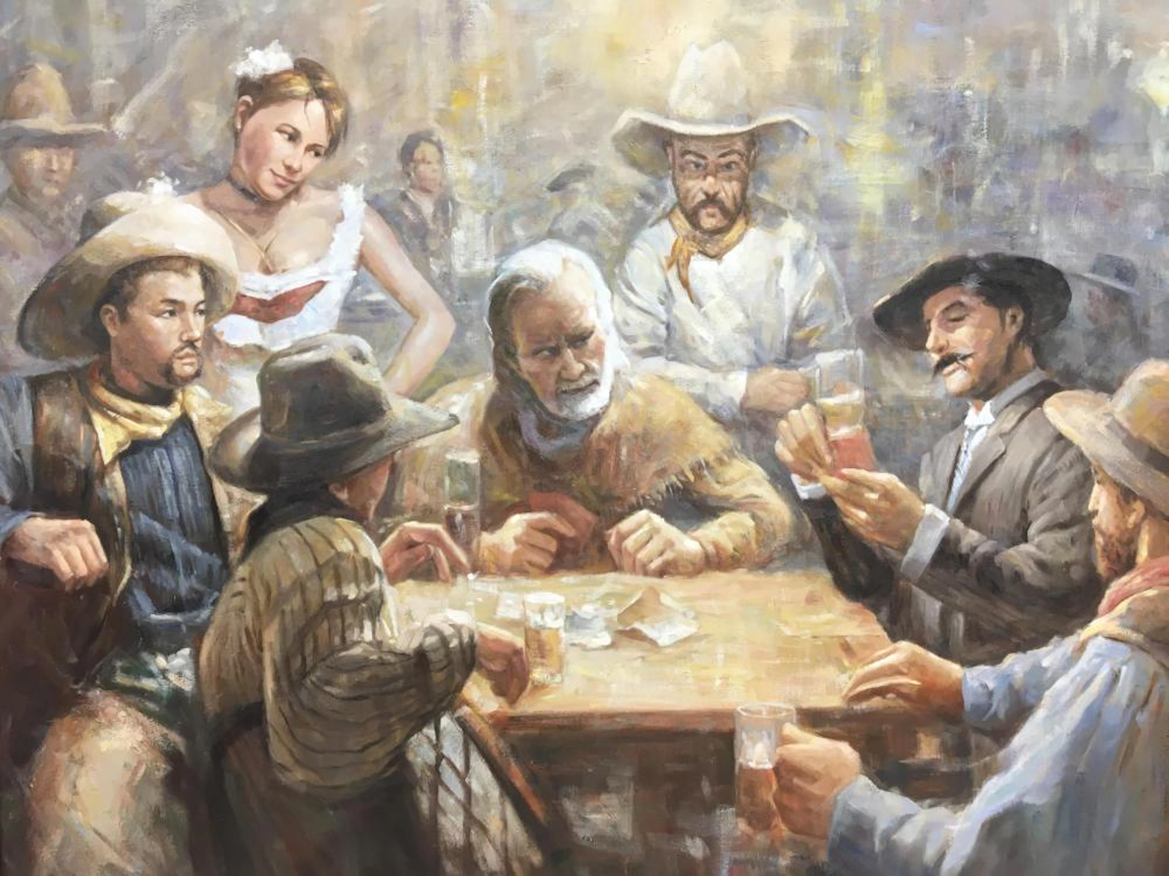 Andy Thomas 'Draw Poker' Giclee On Canvas