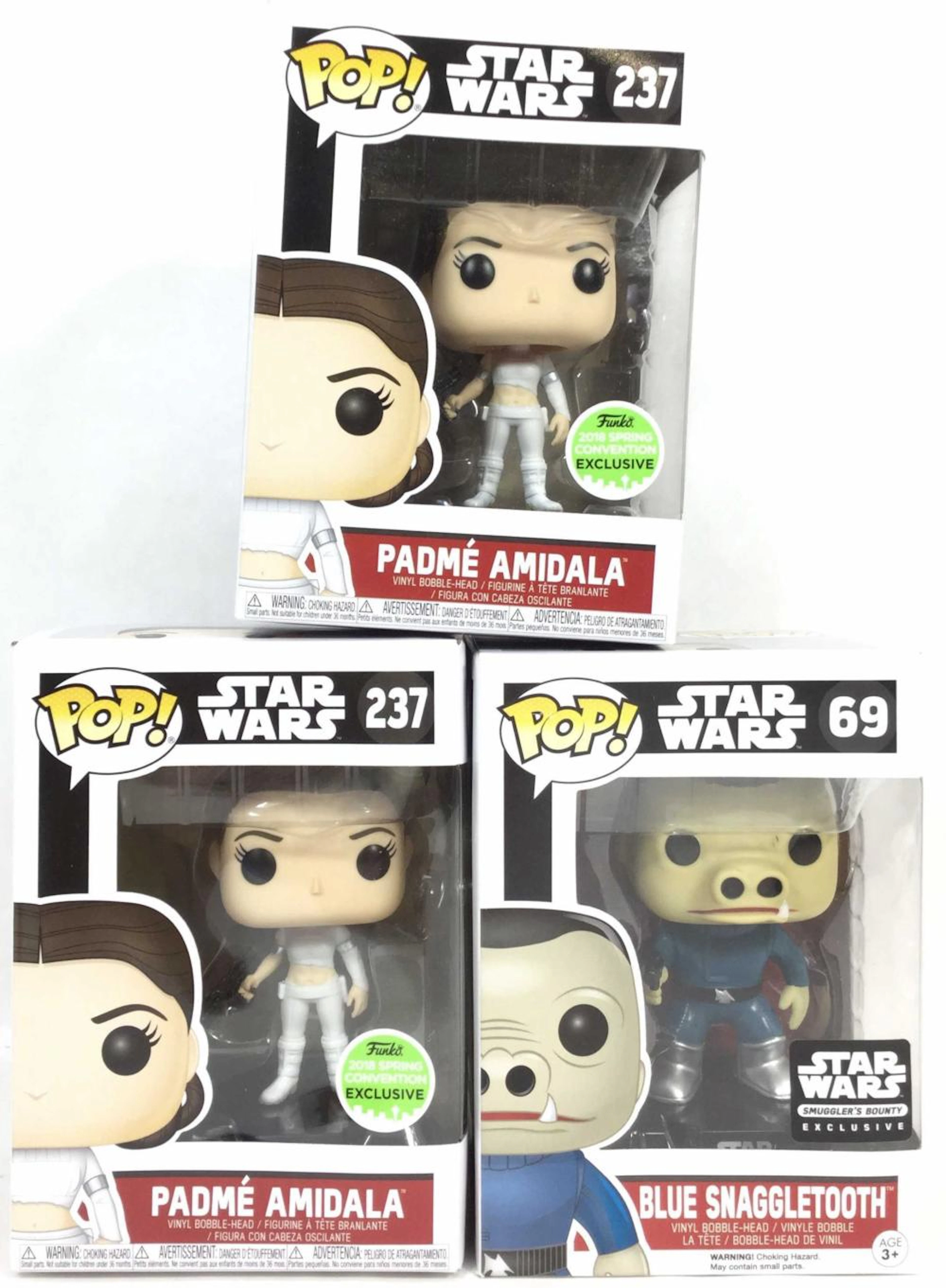 (3) Funko Pop Star Wars Figures, Padme Amidala