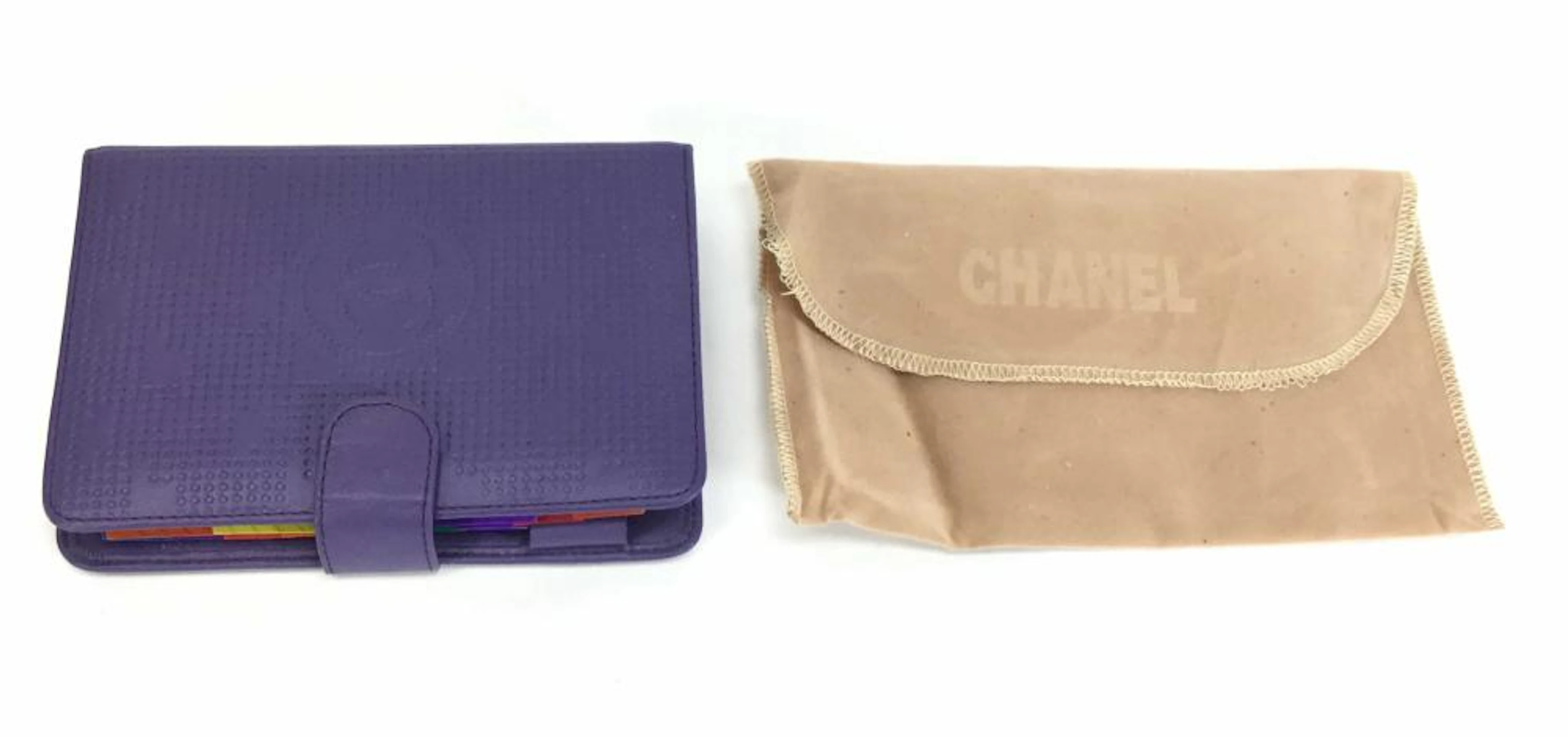 Vintage Purple Leather Chanel Wallet / Organizer