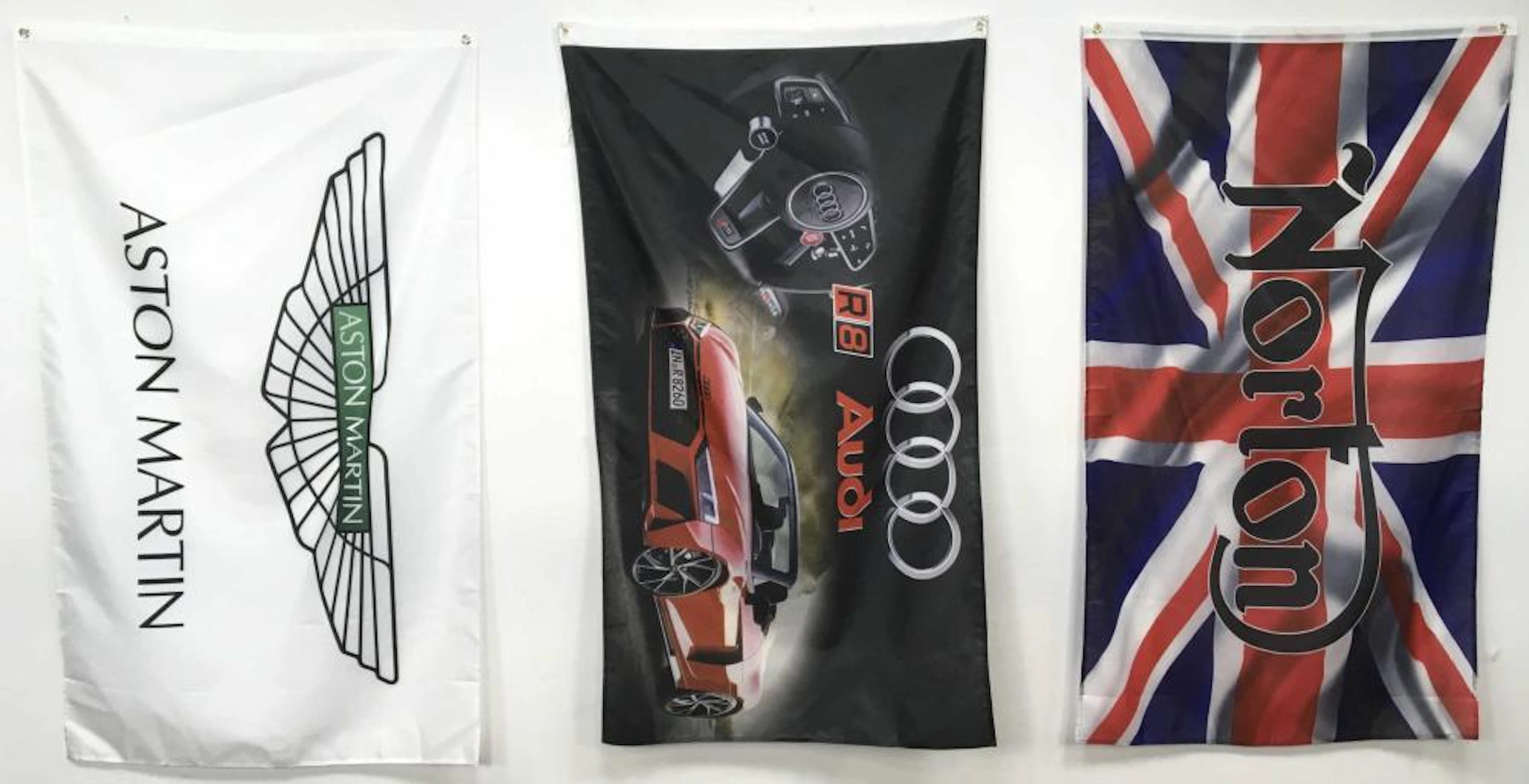 (3) 3ft X 5ft Polyester Vehicle & Motorcycle Flags