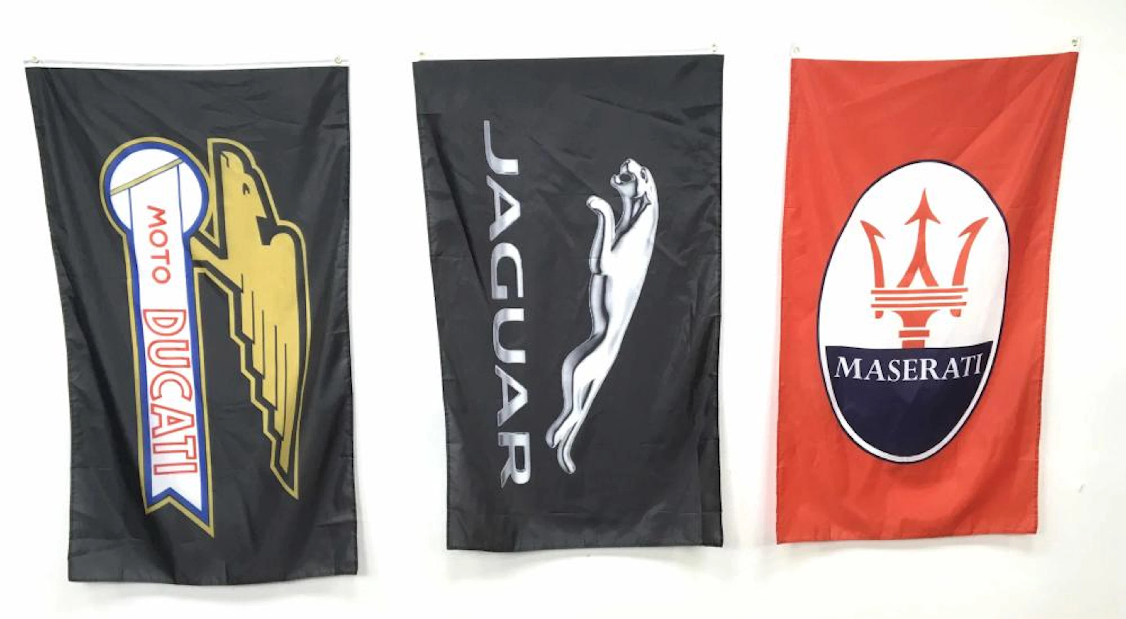 (3) 3ft X 5ft Polyester Vehicle & Motorcycle Flags