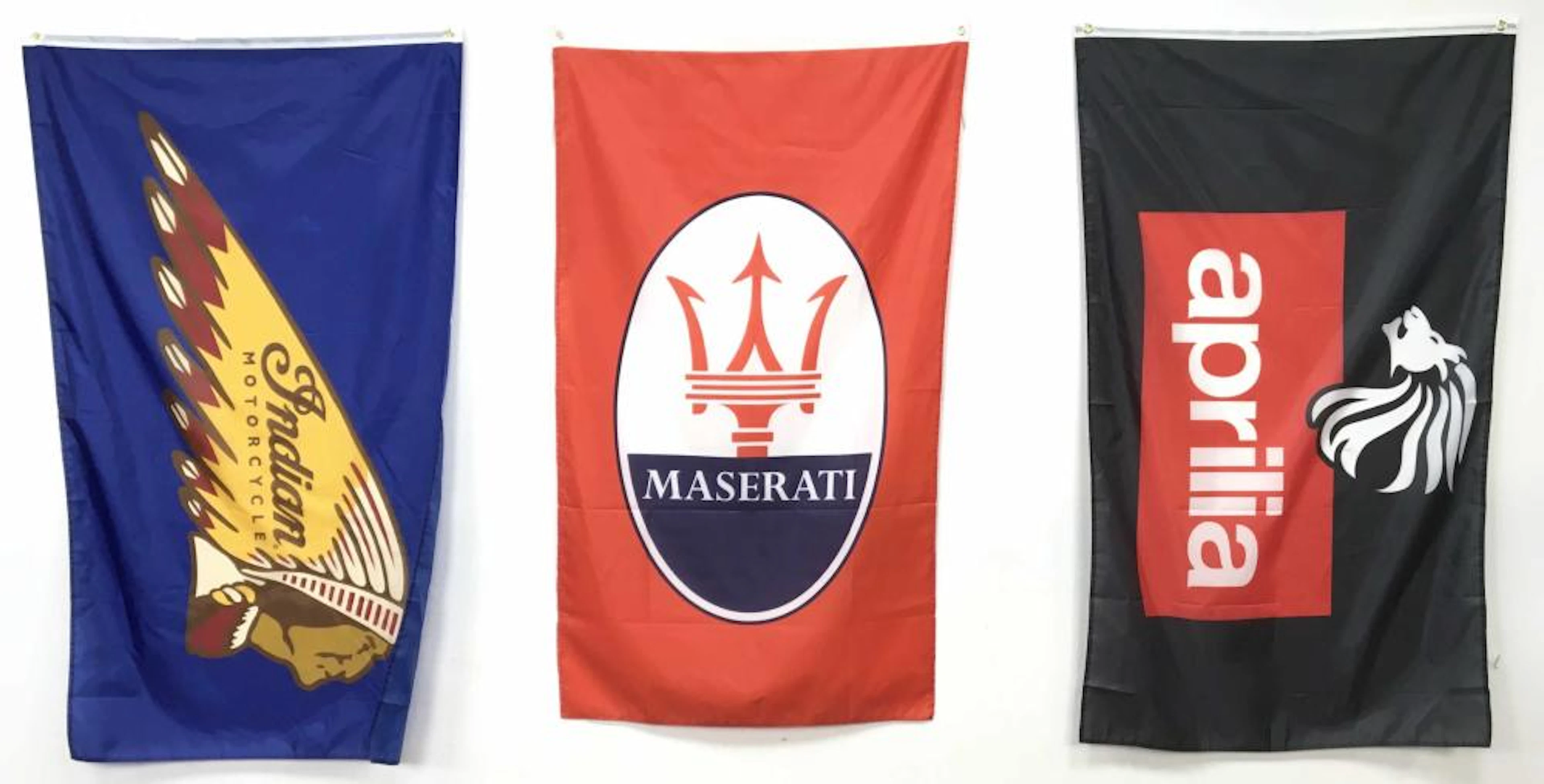 (3) 3ft X 5ft Polyester Vehicle & Motorcycle Flags