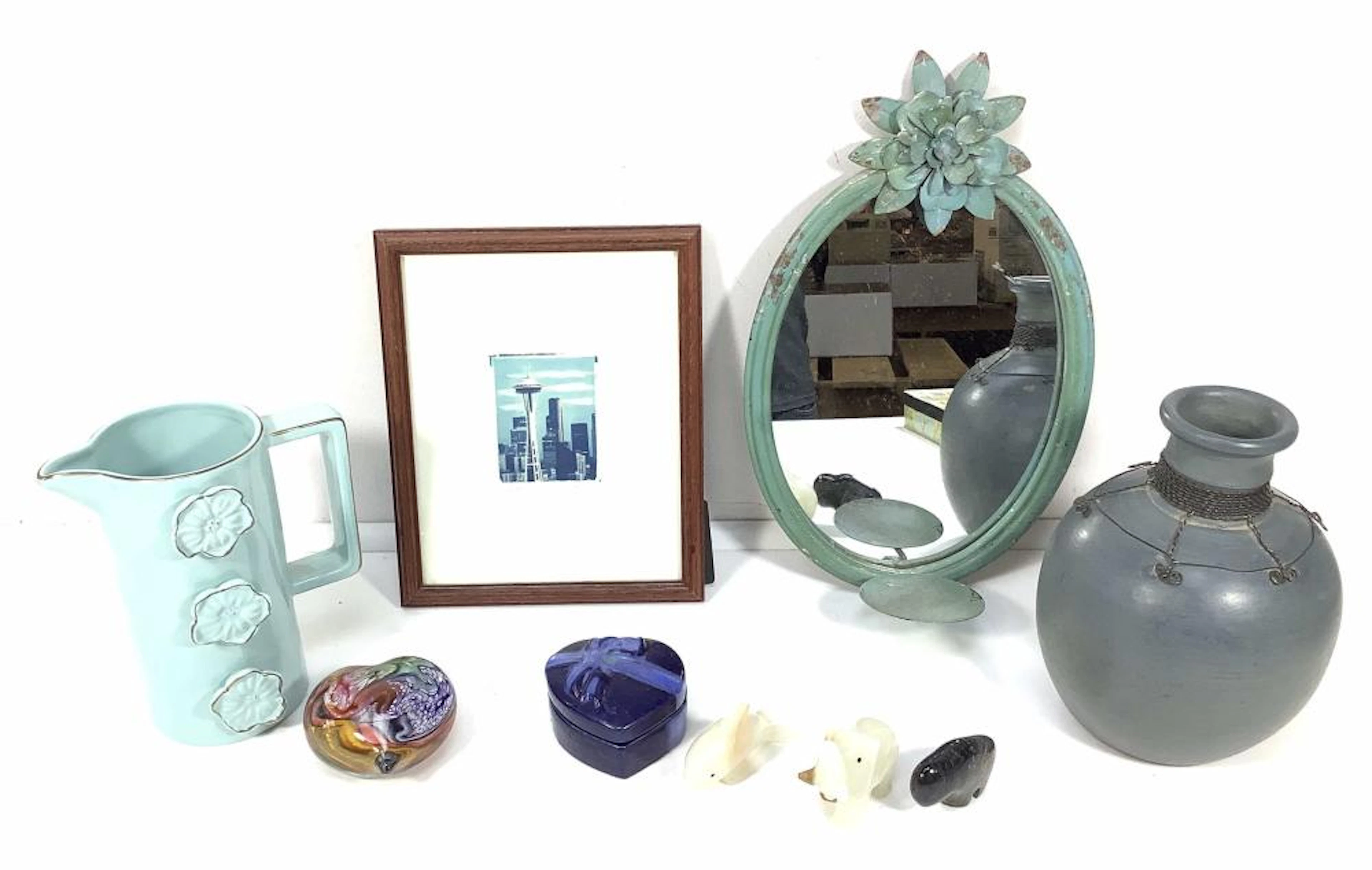 Signed Heart Paperweight, Space Needle Print