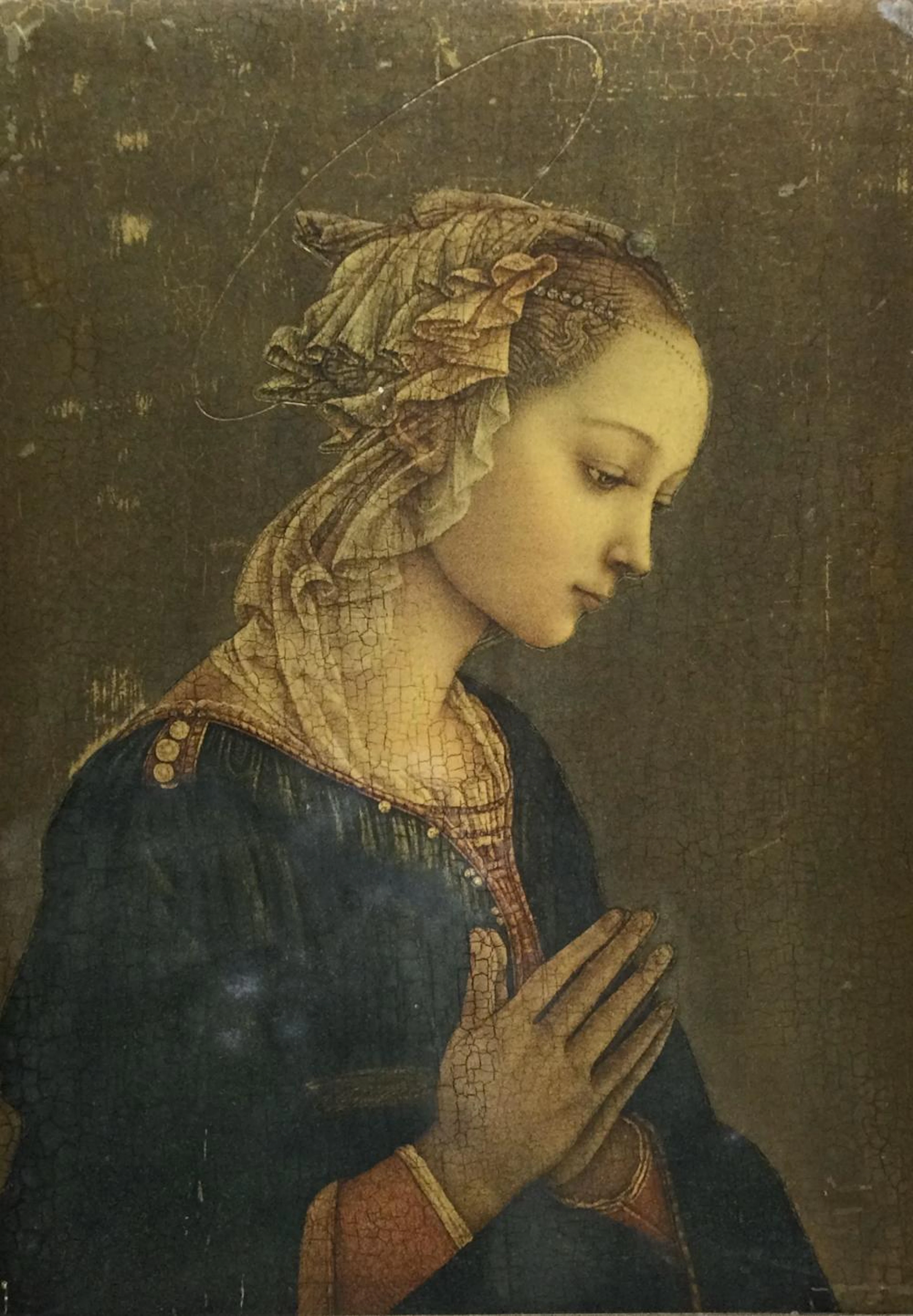 Fra Filippo Lippi Madonna In Prayer Print On Board