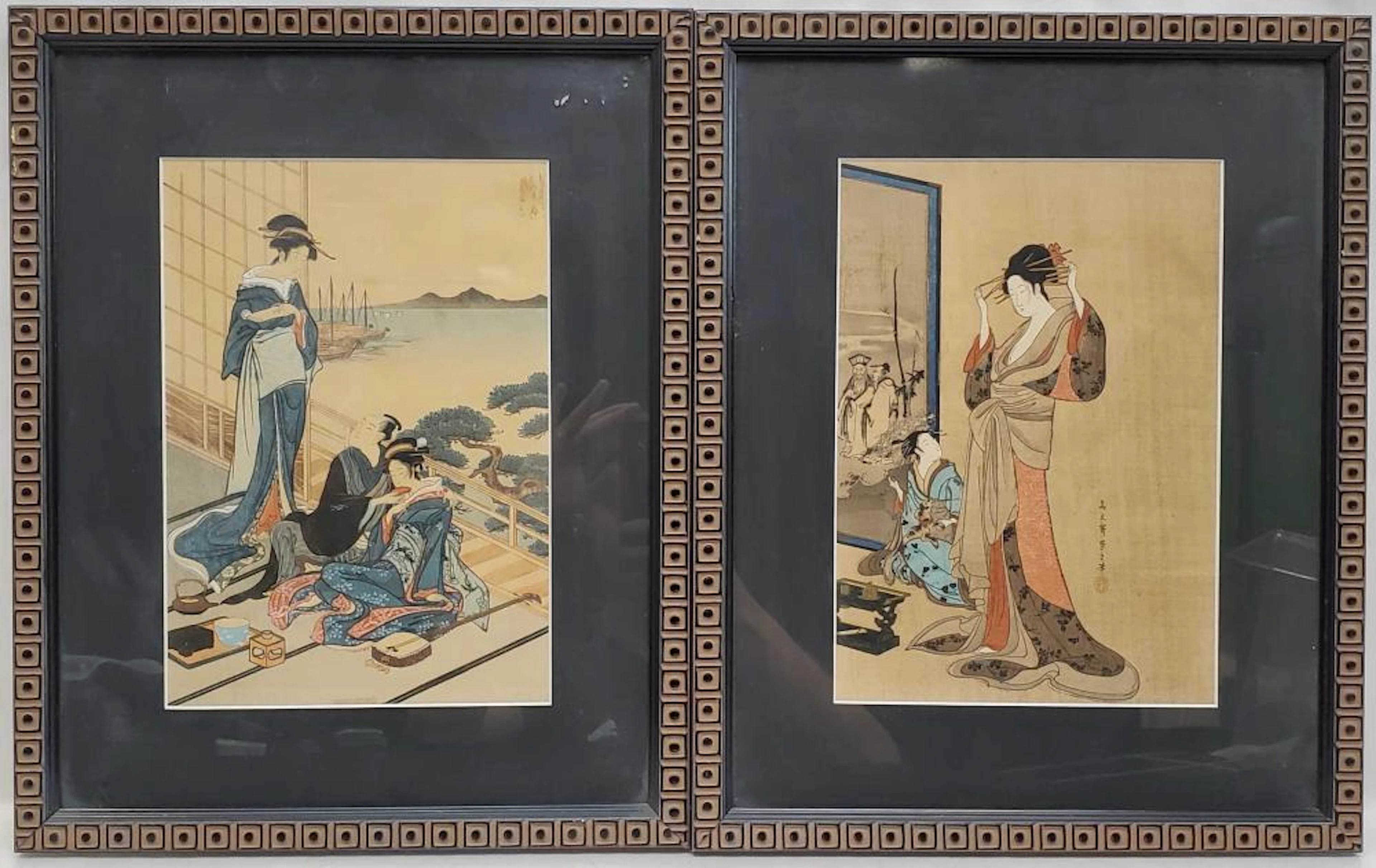 (2) Japanese Woodblock Prints w/ C. O. A.