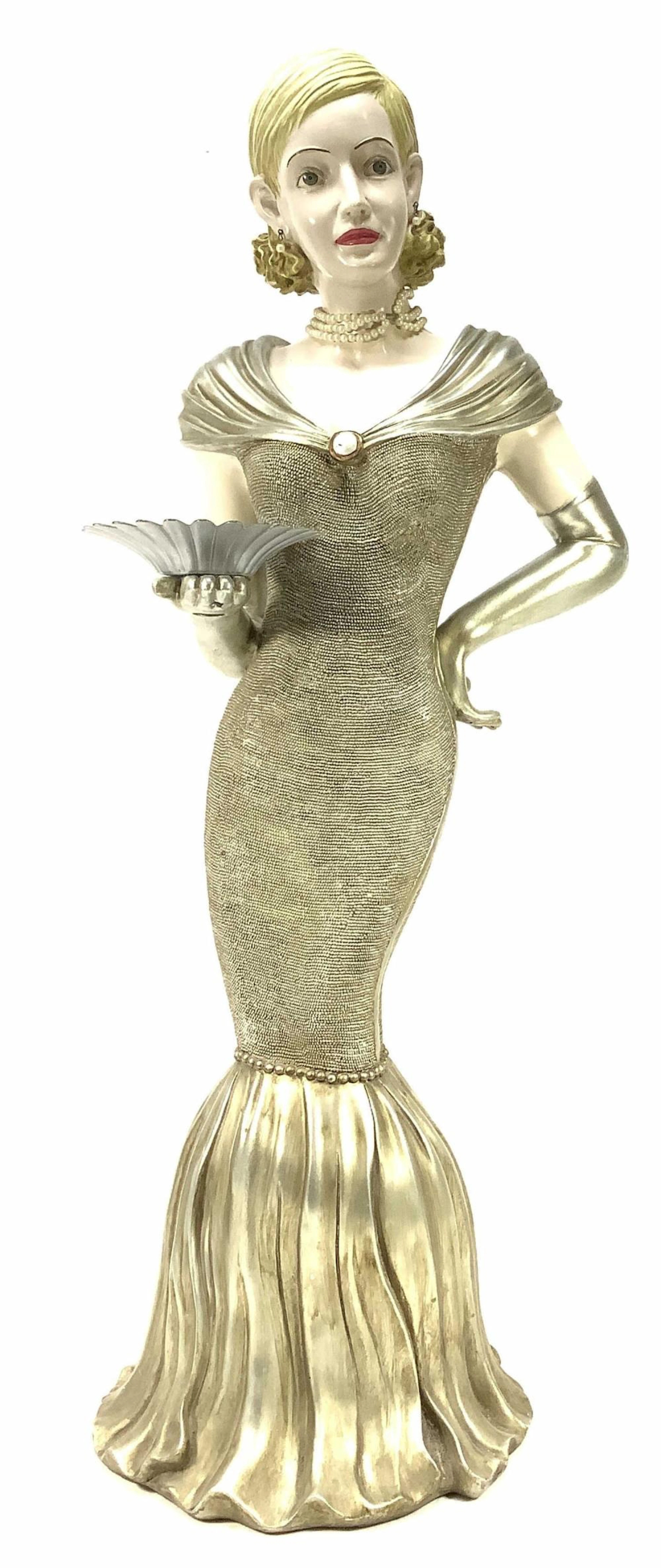 Hollywood Regency Influenced Figural Sculpture
