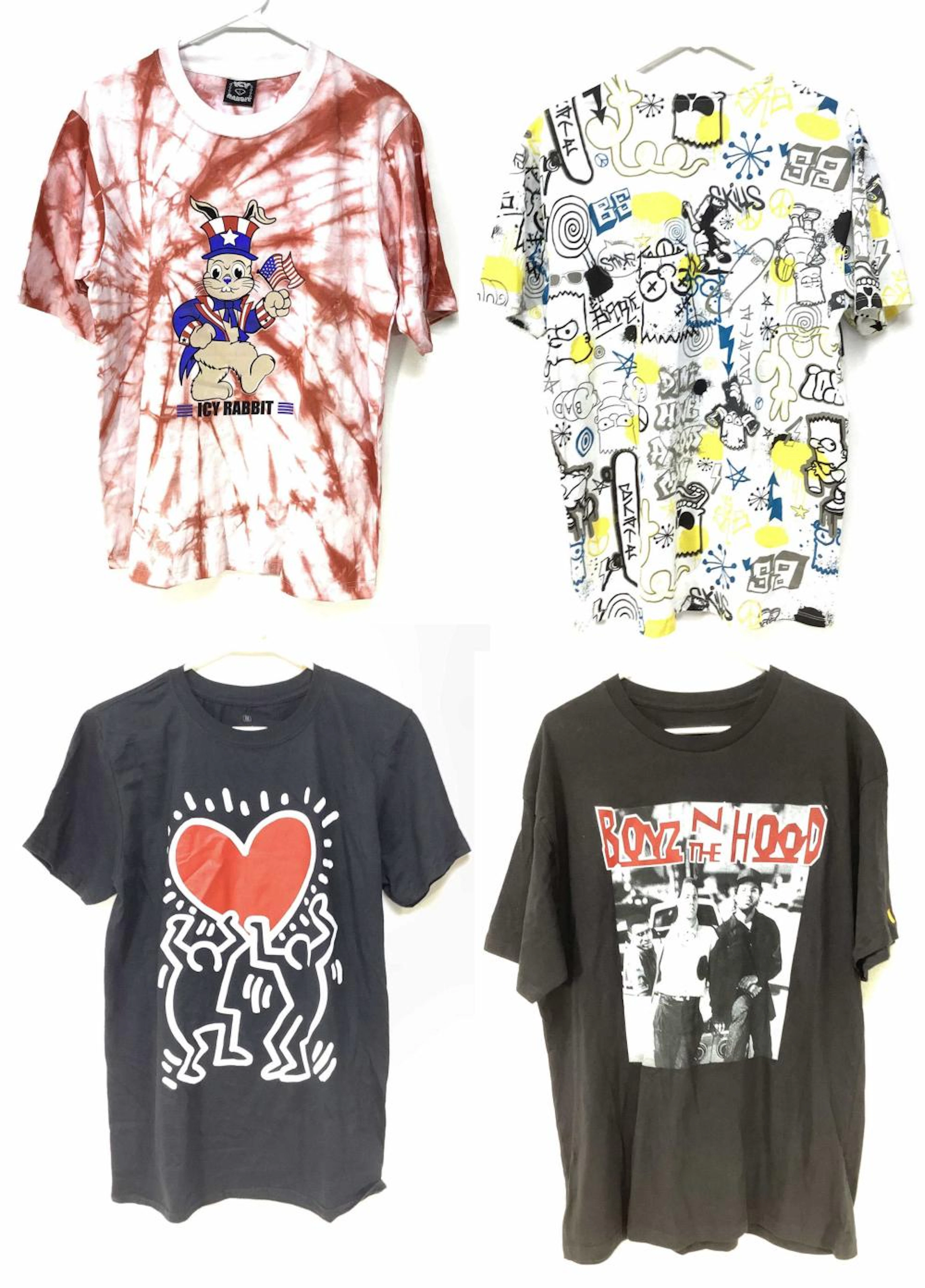 (7pc) Designer T-shirts, Icy Rabbit, Keith Haring
