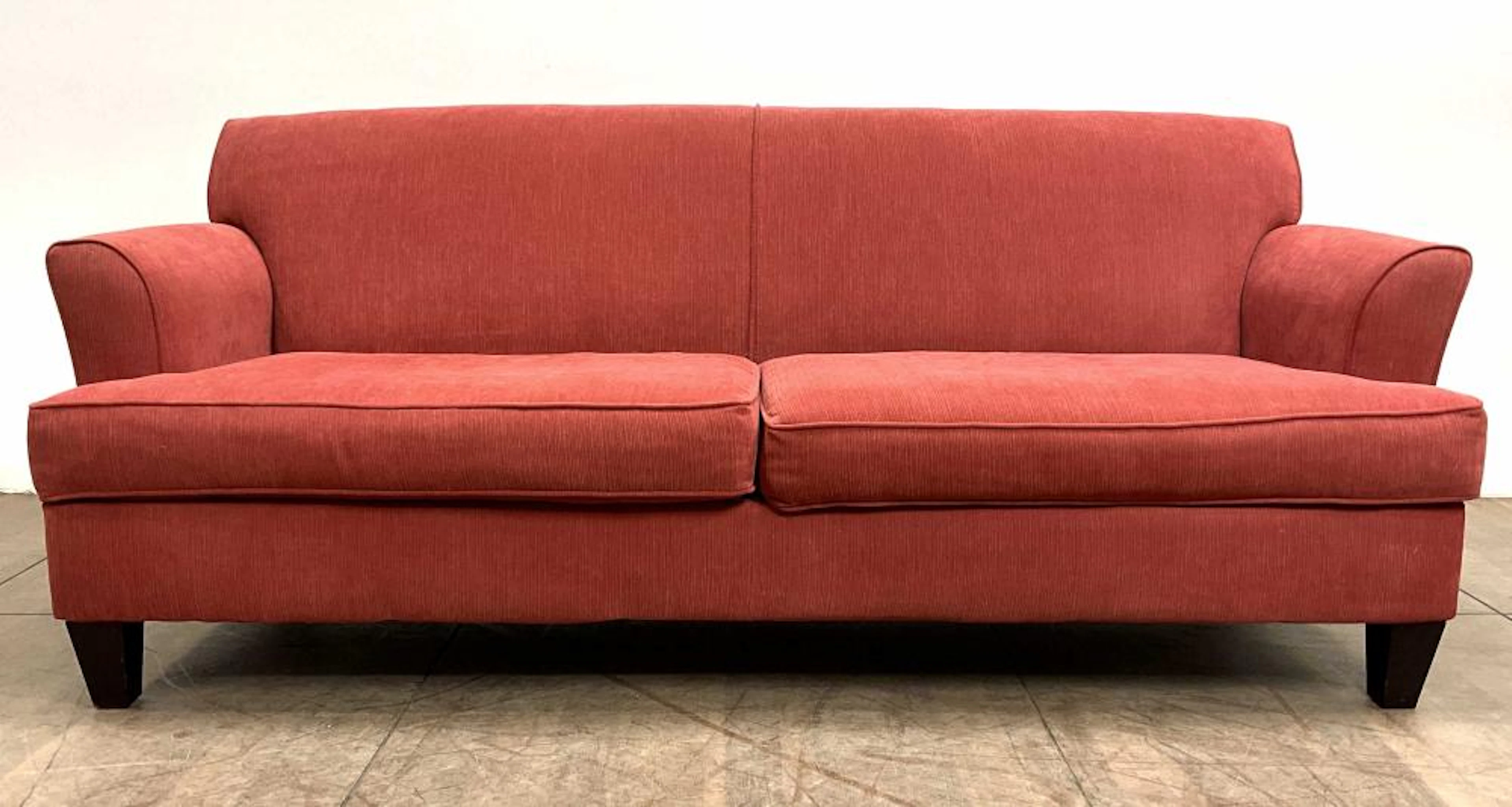 Bauhaus Modern English Rolled Arm Sofa
