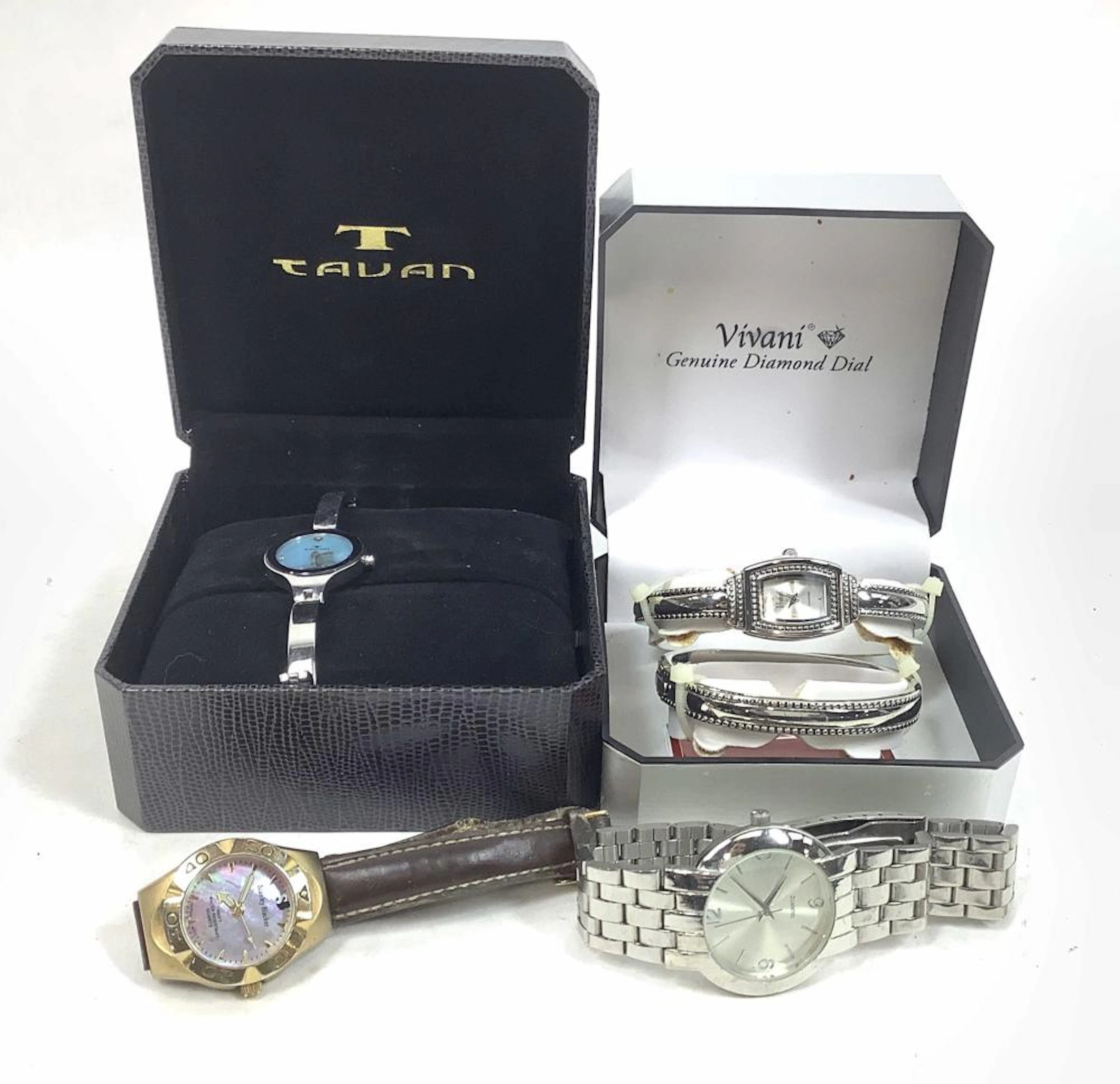 (5pc) Assorted Fashion Watches, Tavan & Vivani