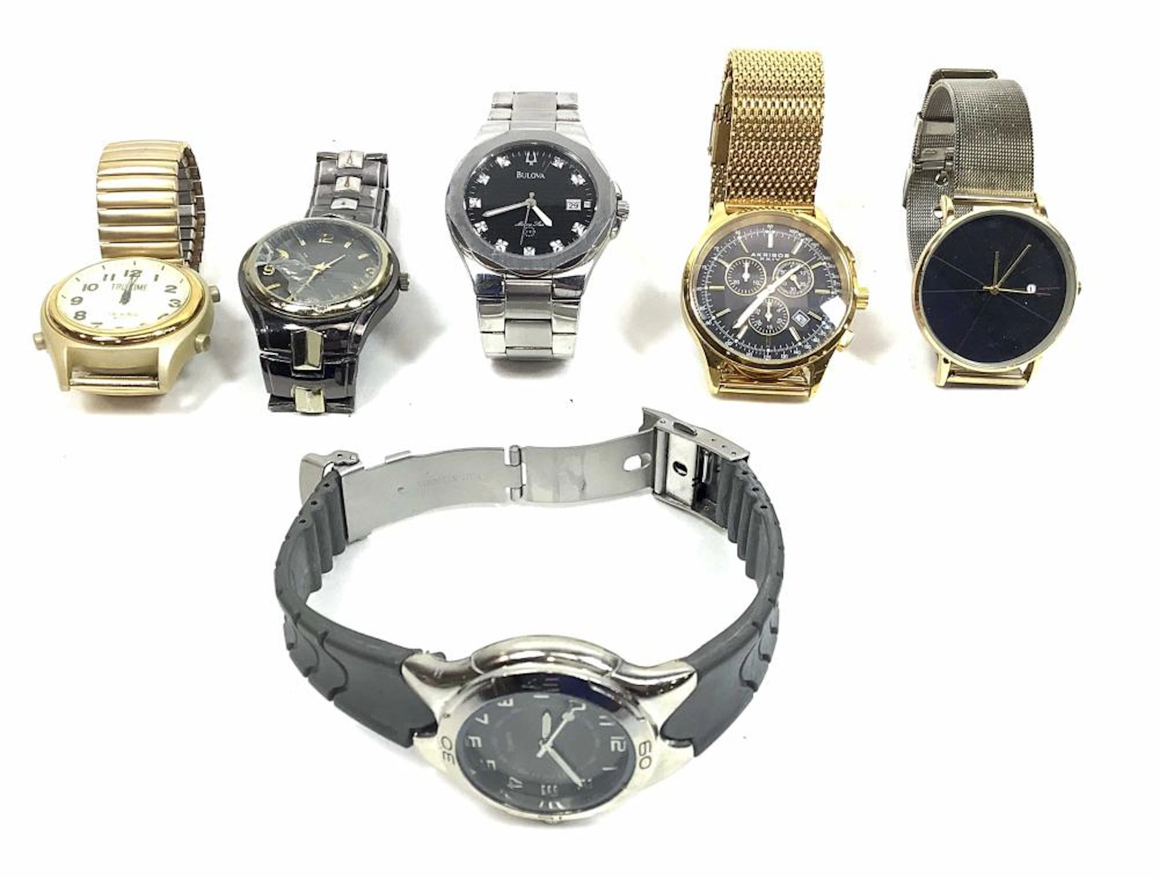 (6pc) Men?s Watches Bulova & Akribos
