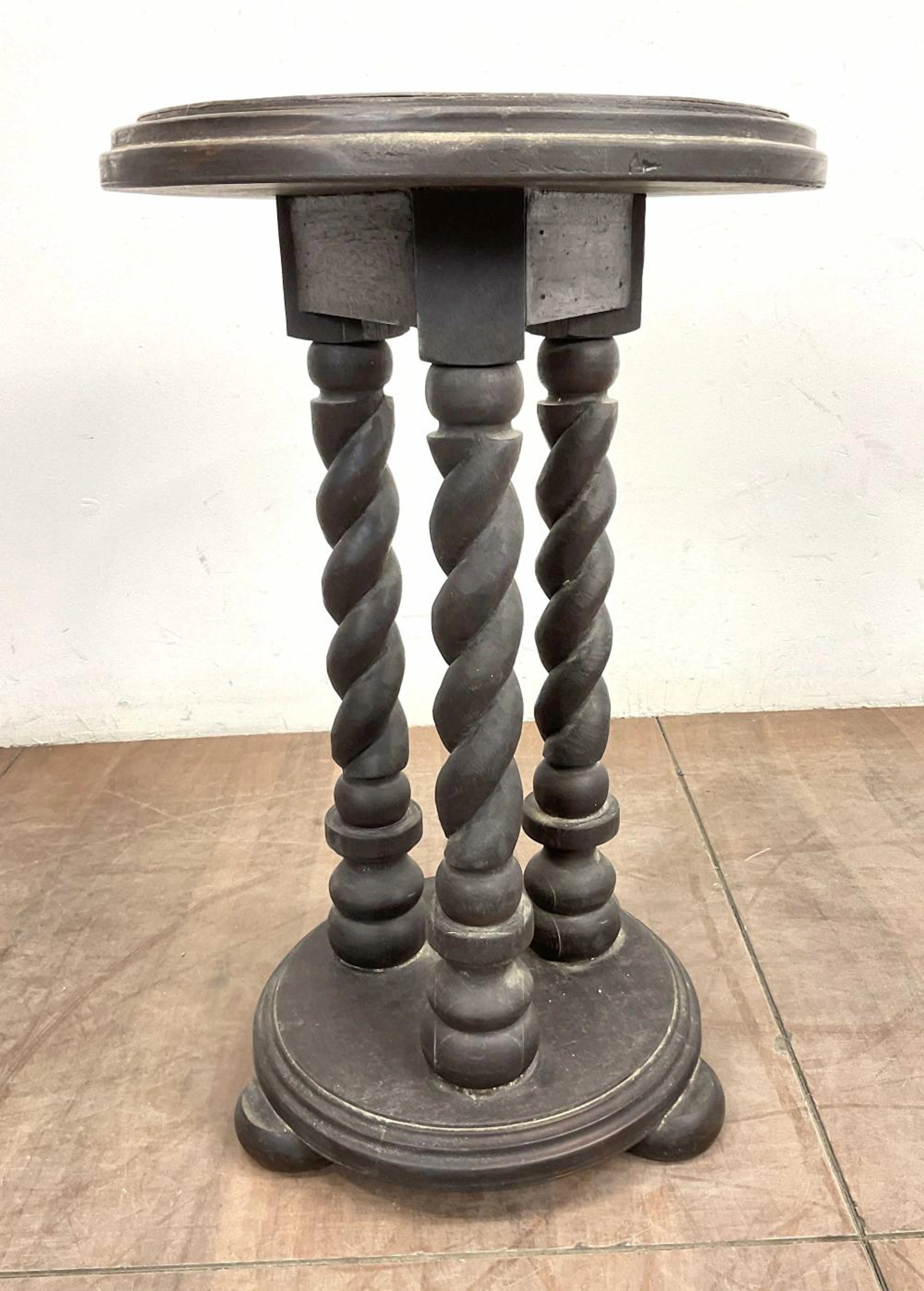 A & R Designers Barley Twist Baroque Carved Pedestal Table