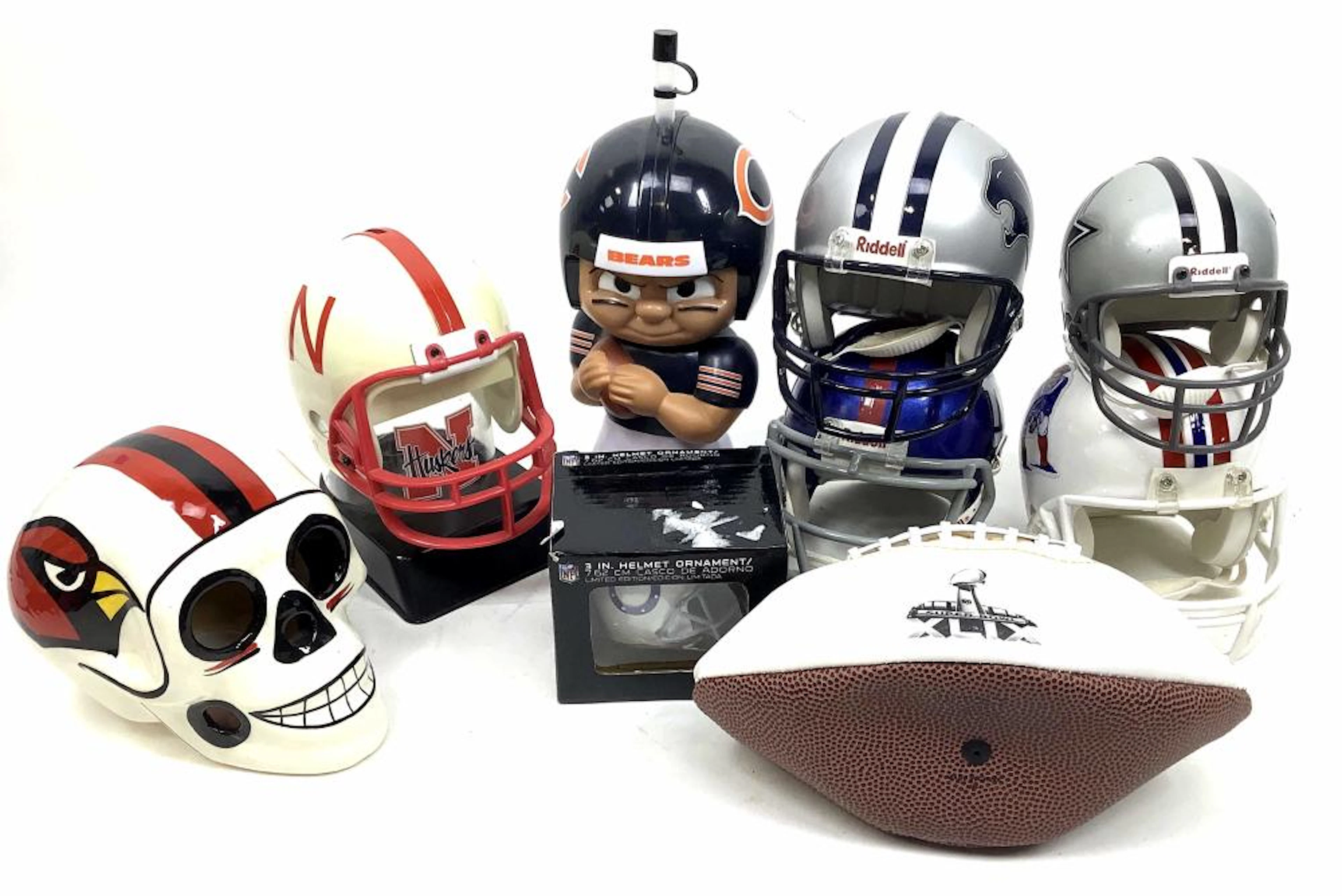 Assorted Mini NFL Helmets & Memorabilia