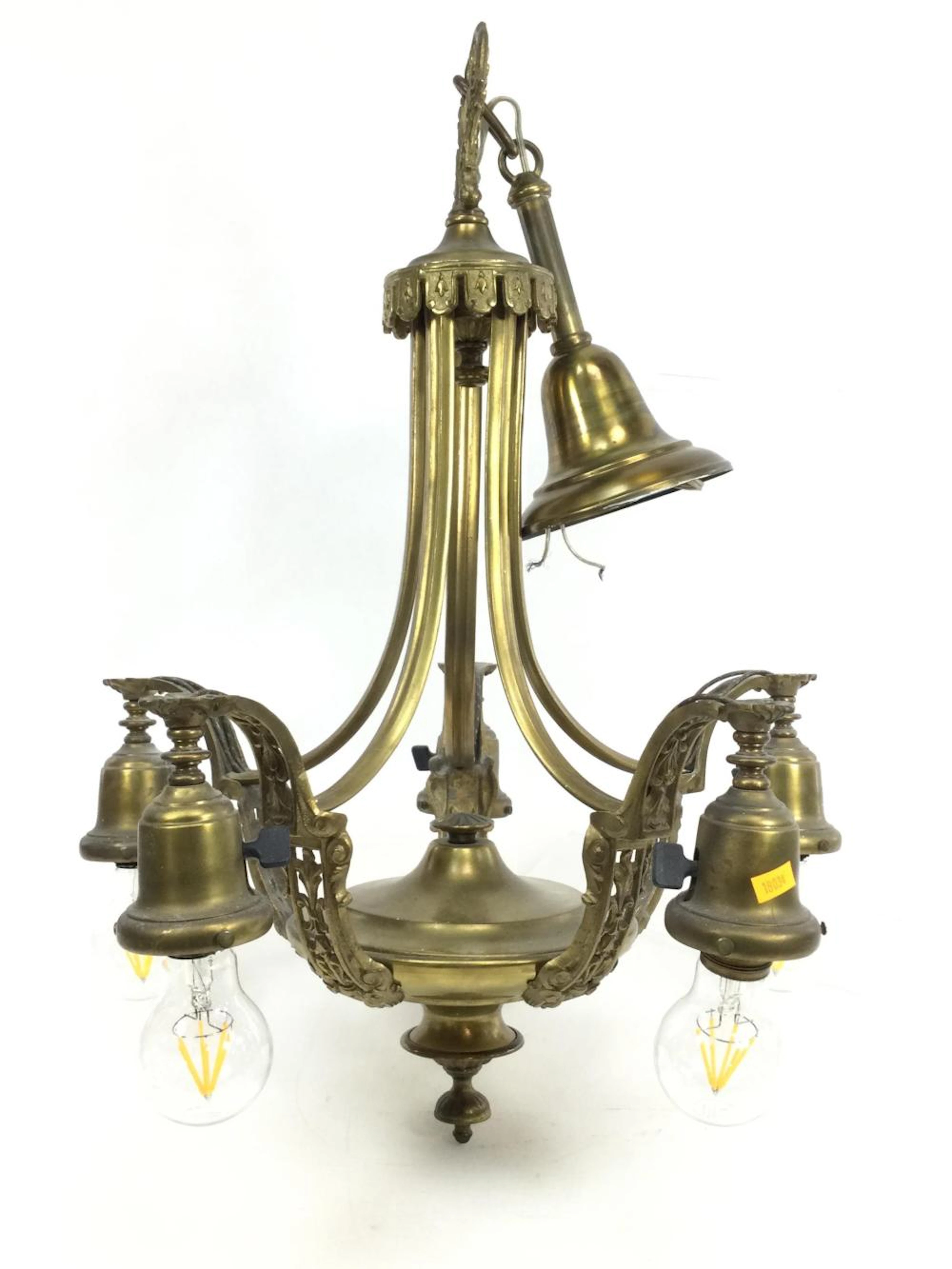 Traditional Style 5-arm Brass Chandelier