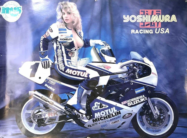 Assorted Motorcycle Advertising Posters, Yoshimura