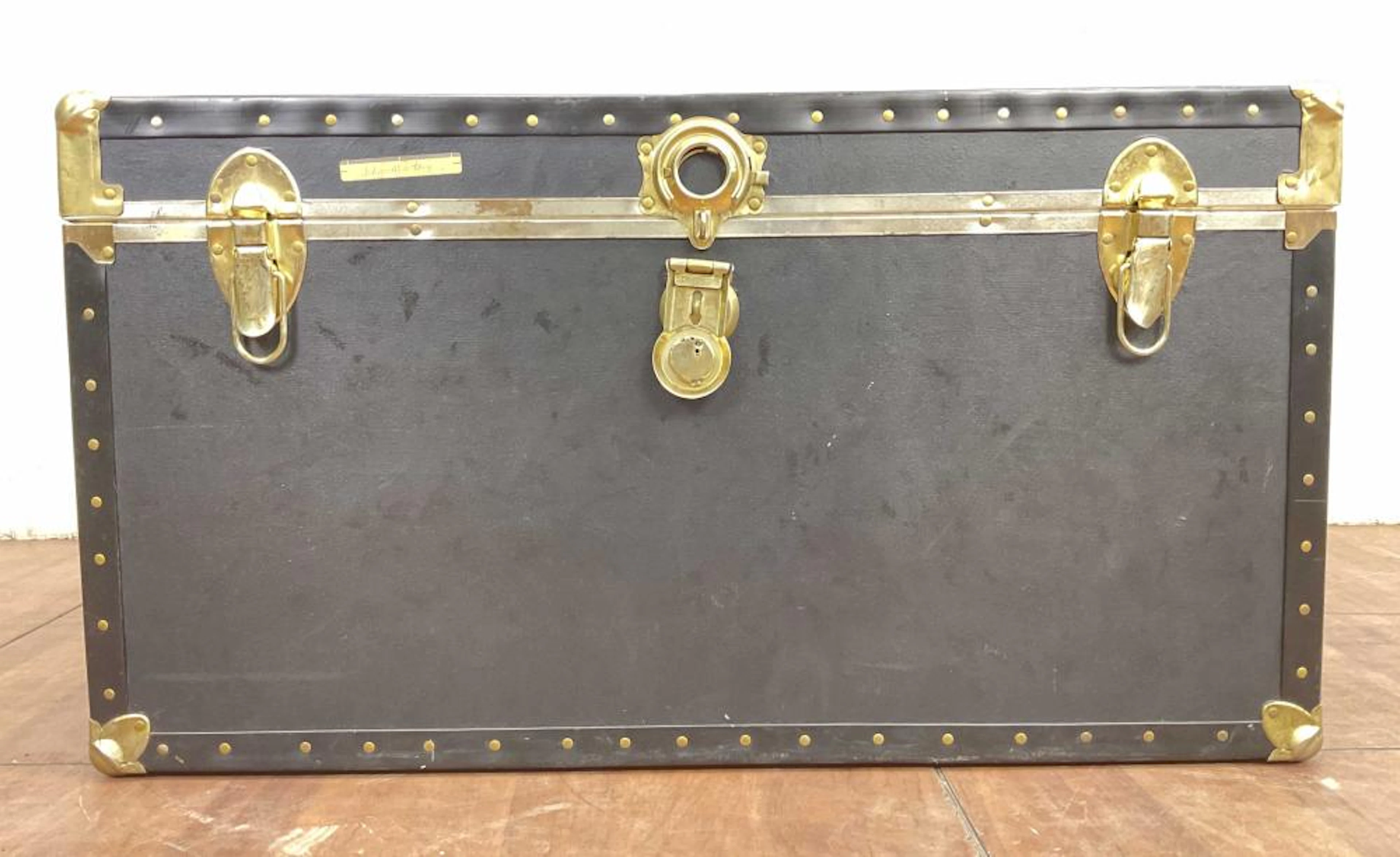 Vintage Steamer Trunk w/ Brass Hardware