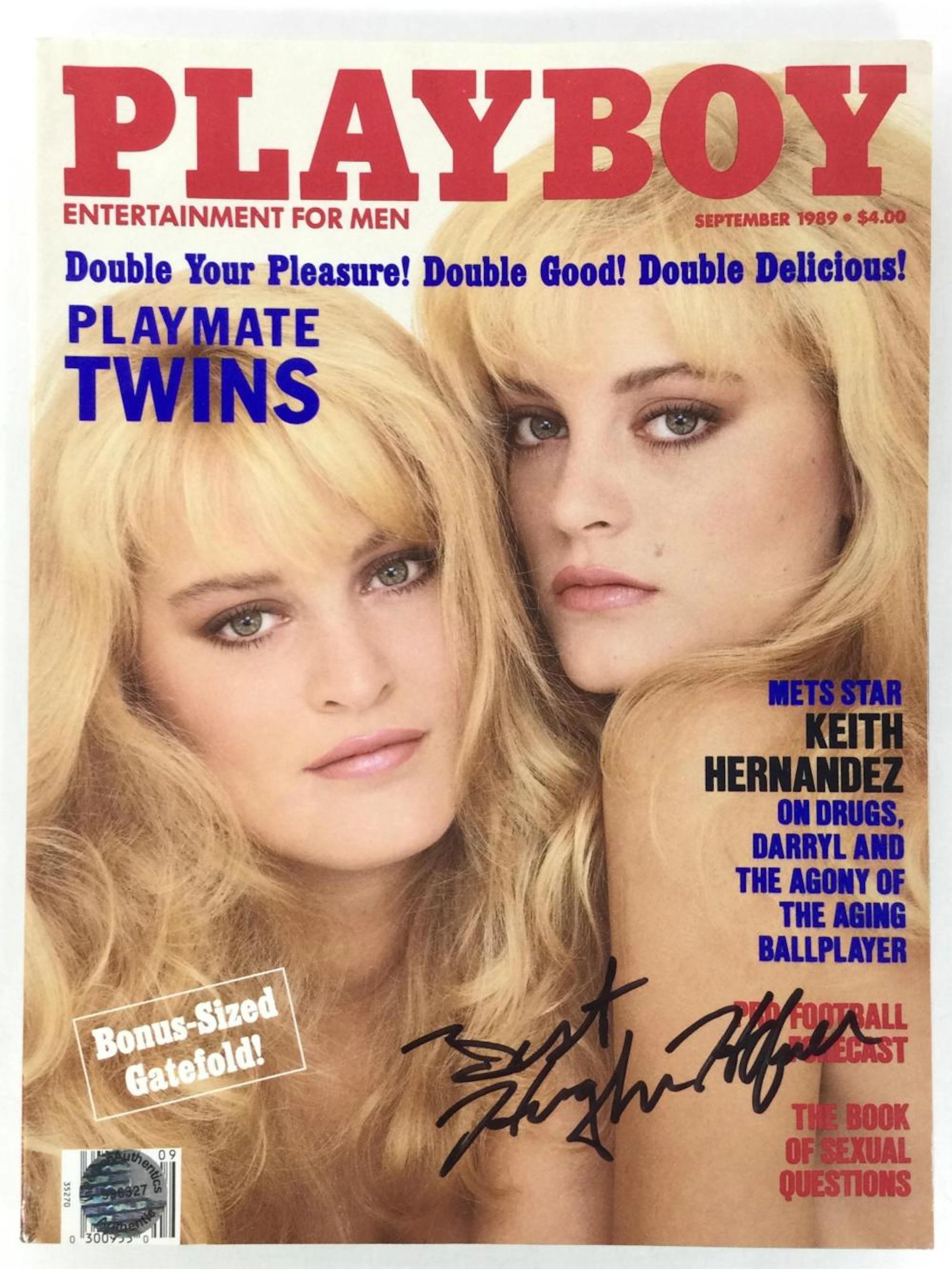 1989 Hugh Hefner Autographed Playboy Magazine