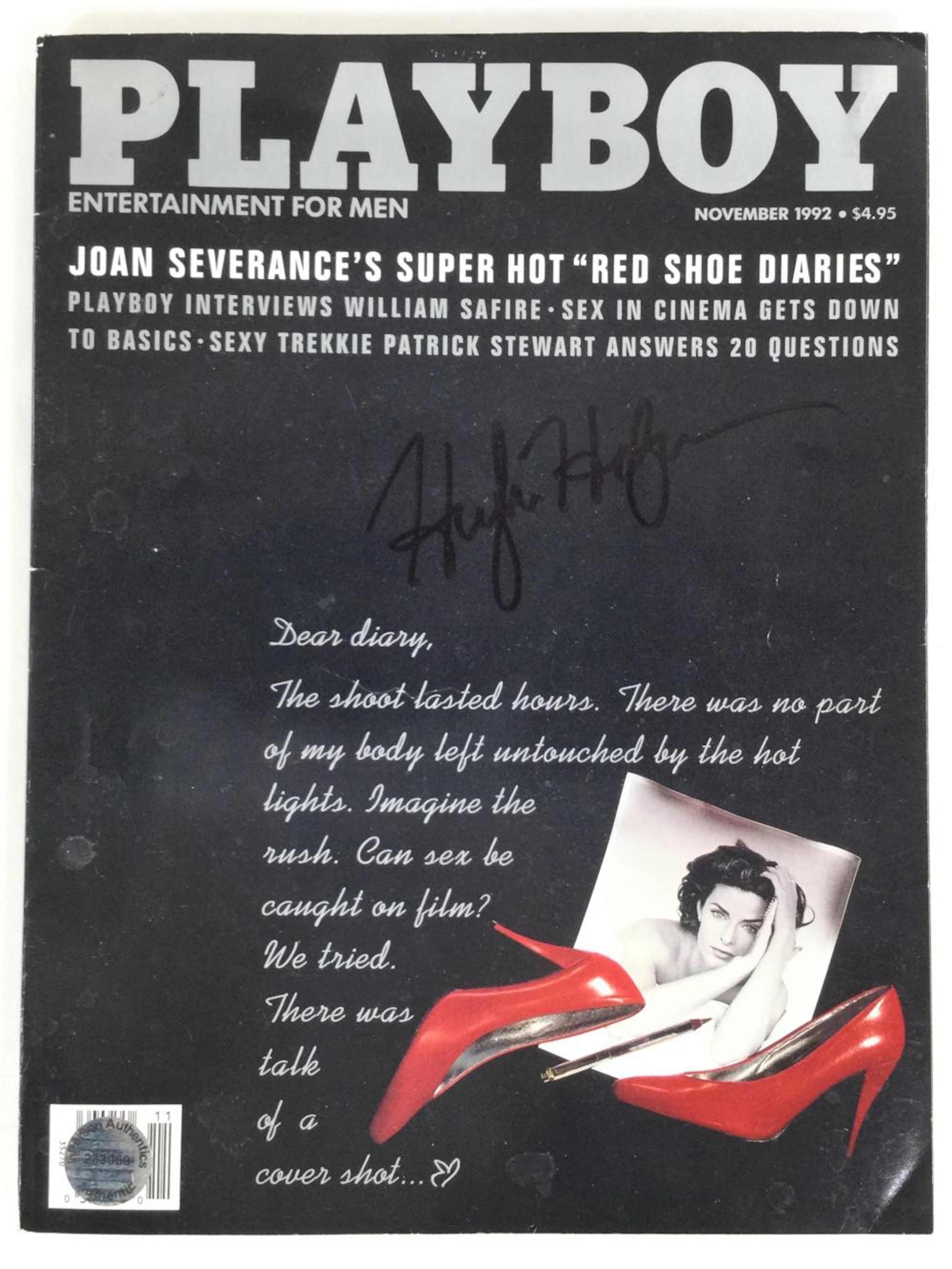 1992 Hugh Hefner Autographed Playboy Magazine