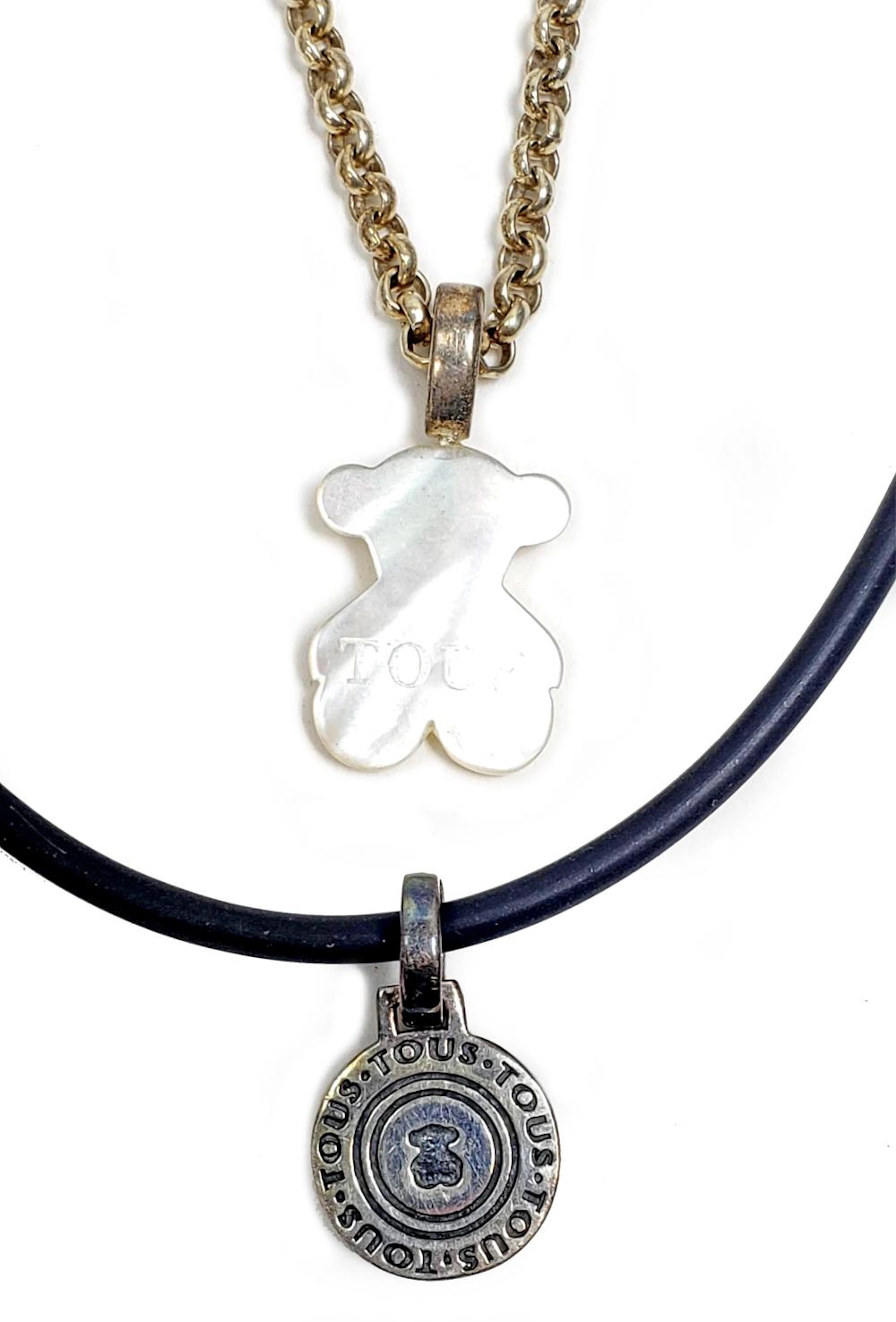 (2) Tous Designer Sterling Silver Necklaces