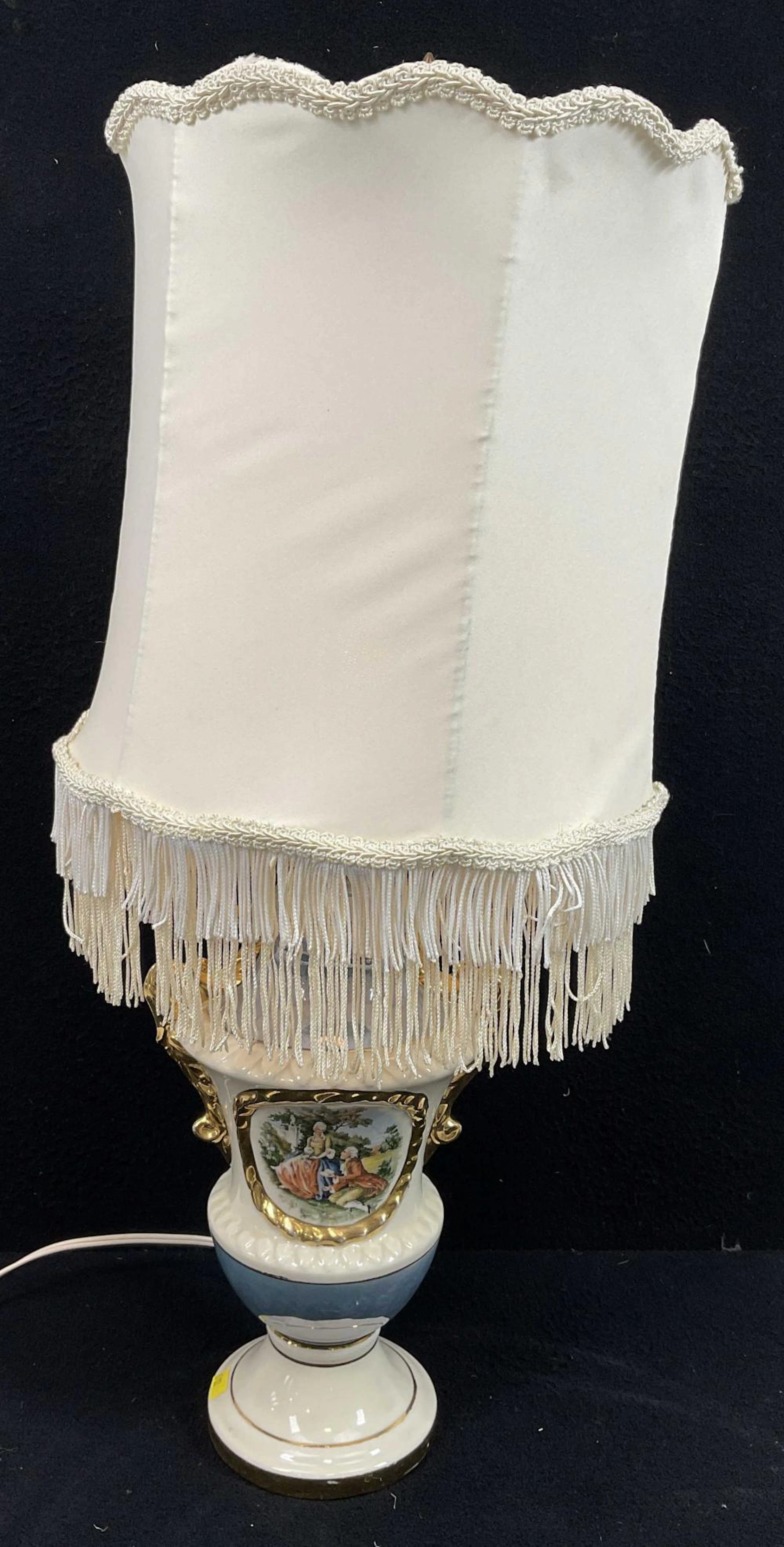 Mid Century French Style Porcelain Urn Lamp
