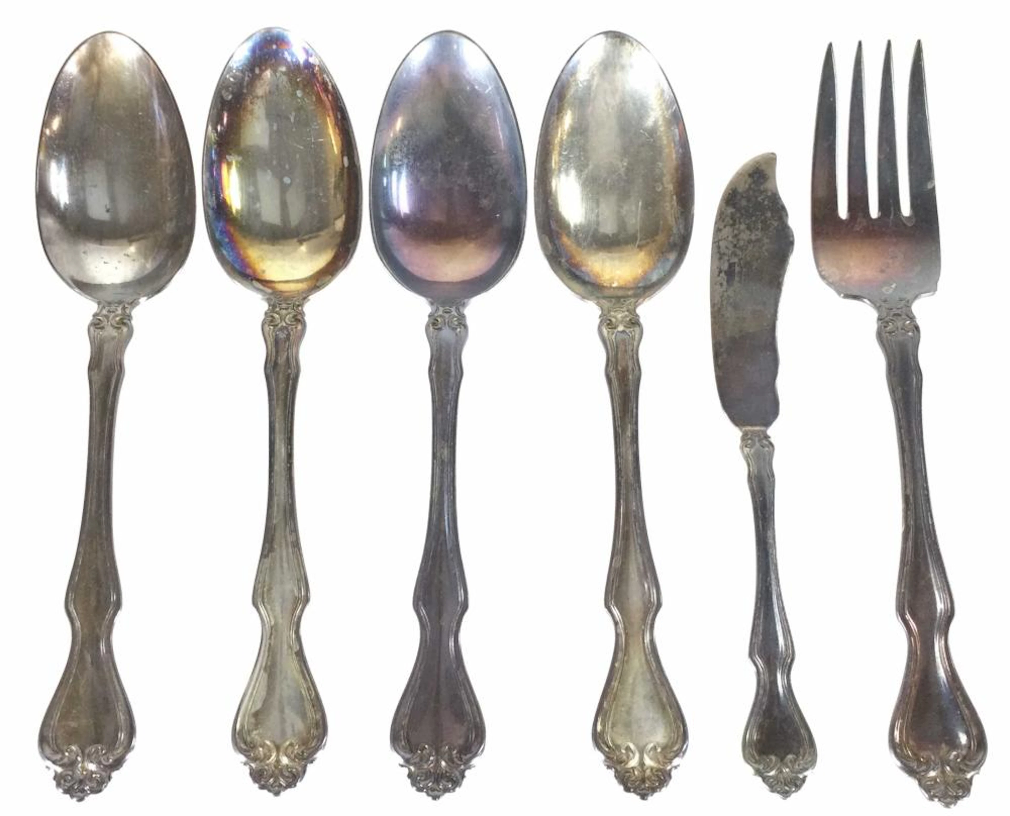 (6pc) Westmorland Sterling Silver Serving Forks, Spoo