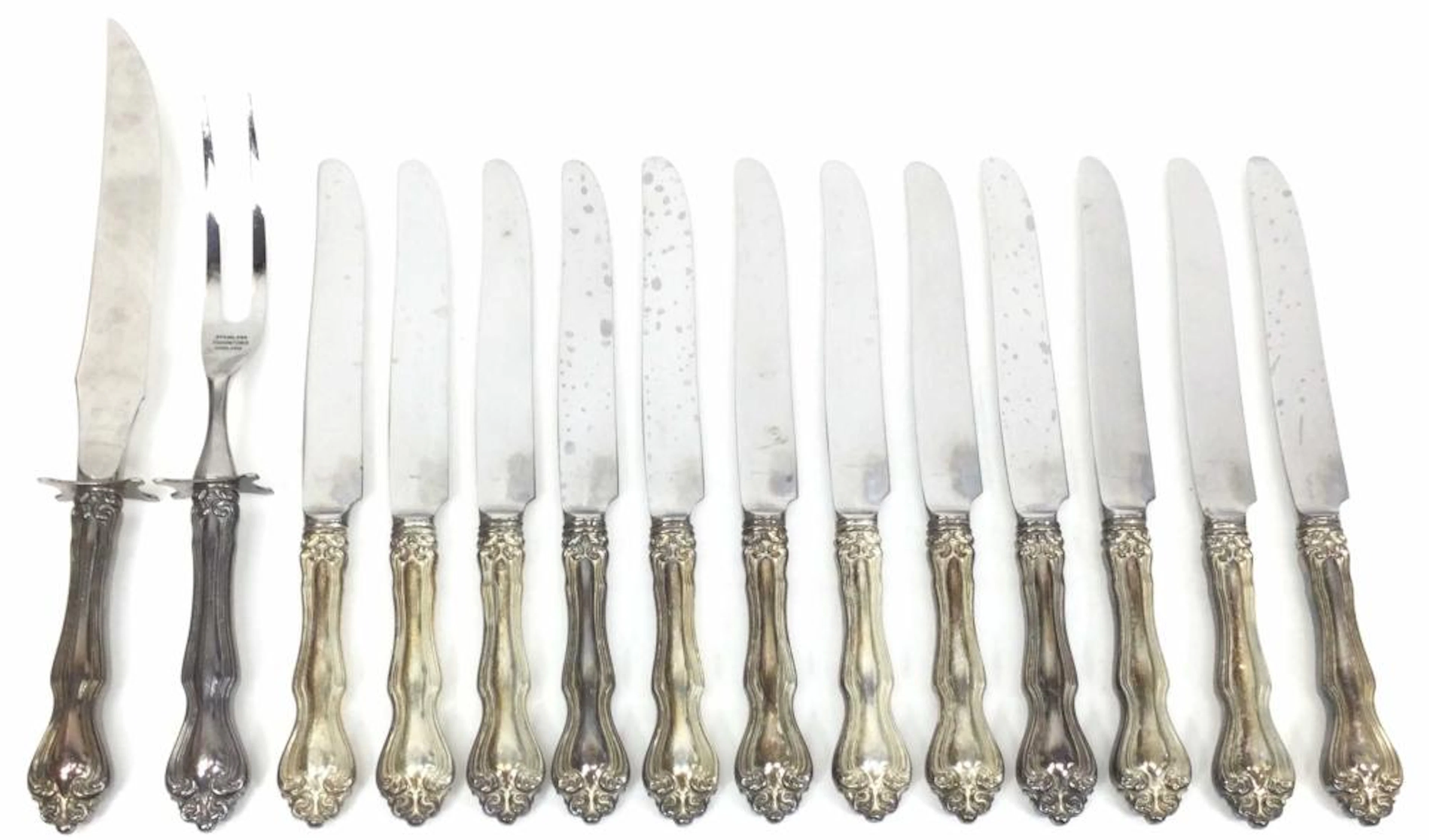 (12) Westmorland Weighted Sterling Silver Handled Knives