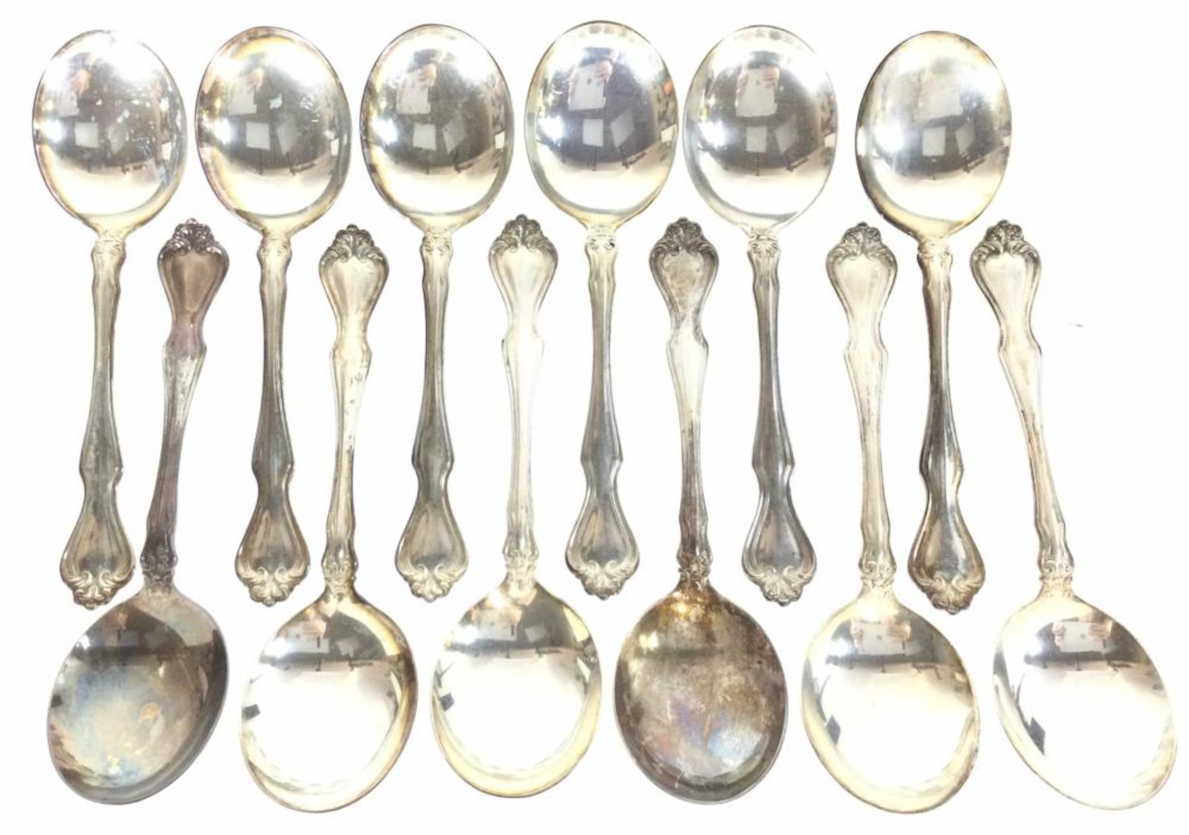 (12) Westmorland Sterling Silver Soup Spoons