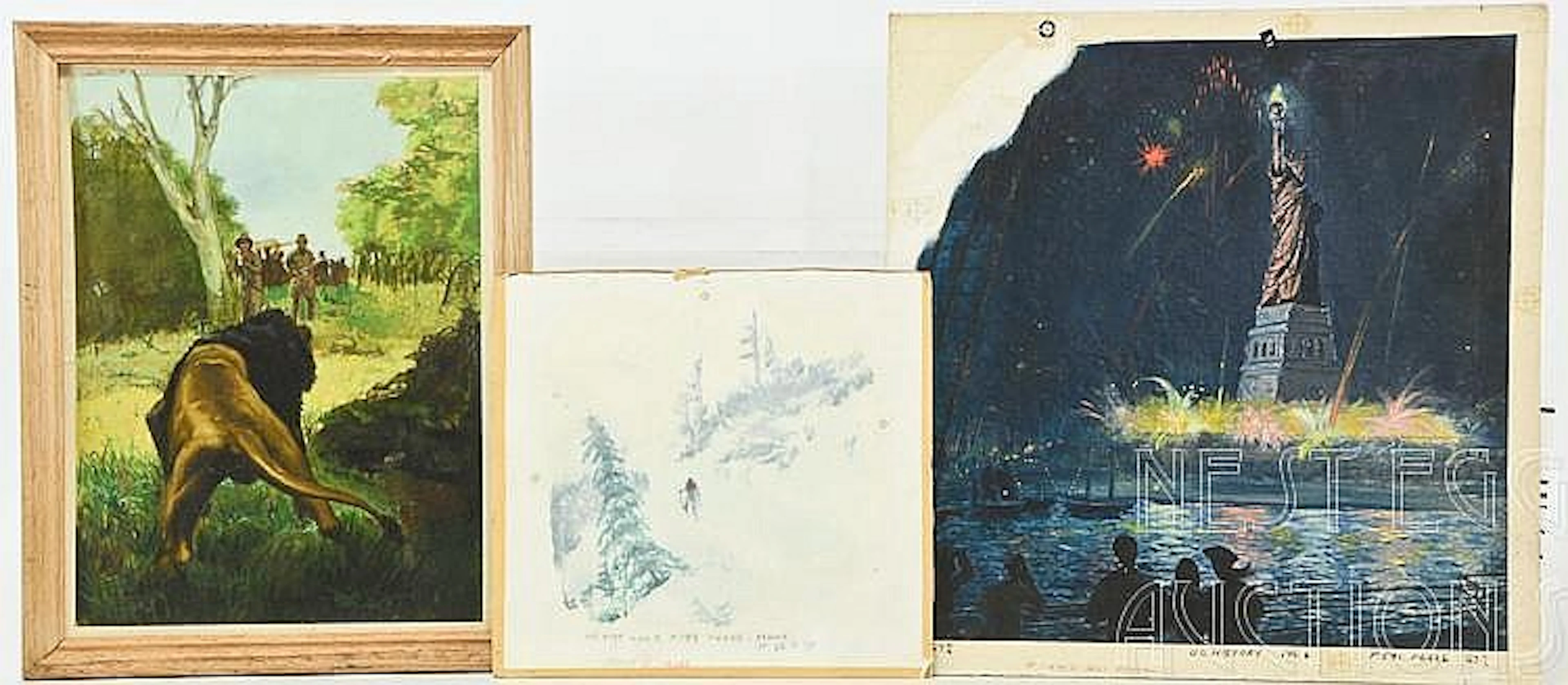 Alton S. Tobey American 1914-2005 Three Paintings