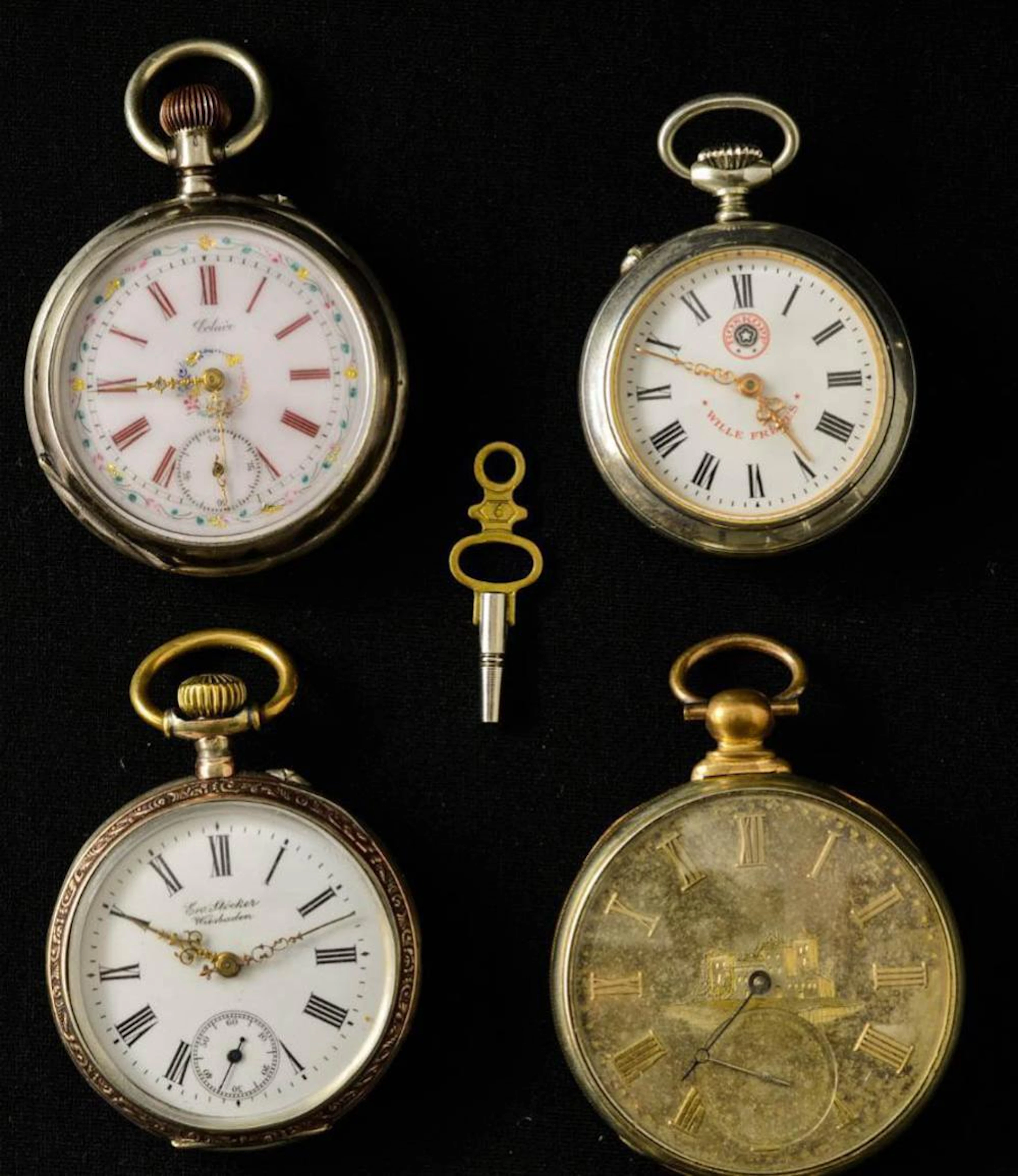 4 Estate Gold & Silver Pocket Watches