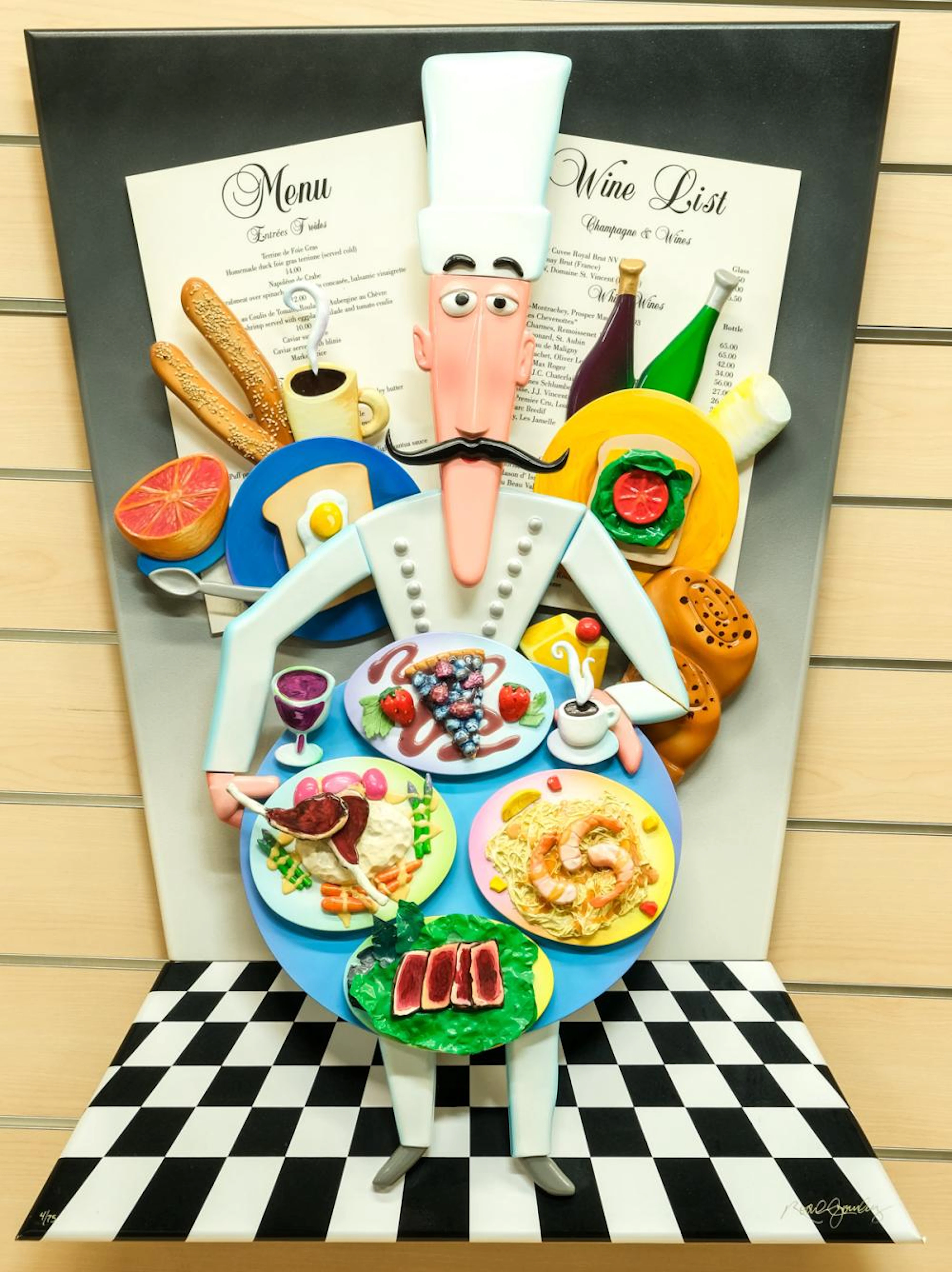 Roark Gourley "French Chef" Wall Sculpture