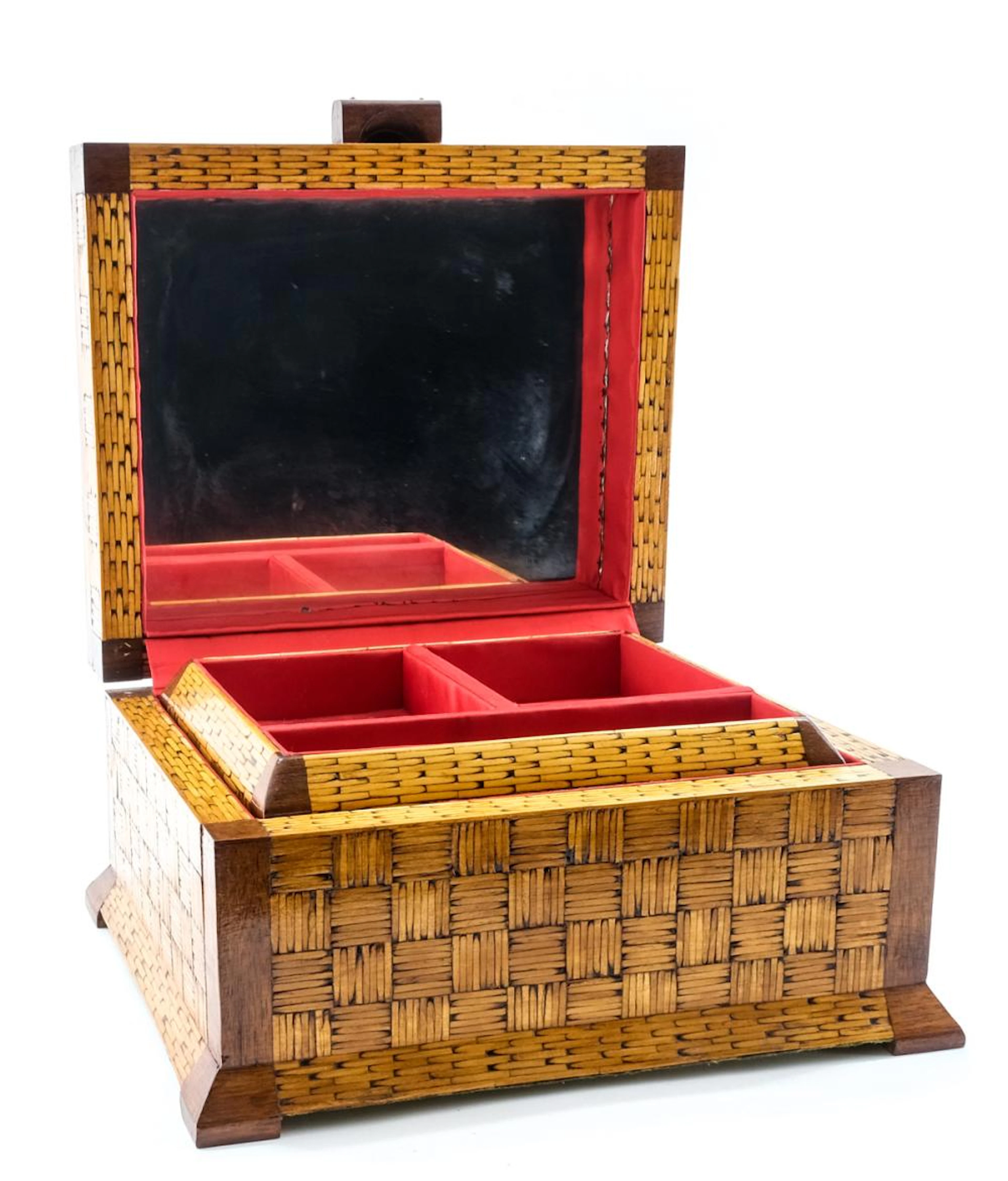 Wood Matchstick Jewelry Box