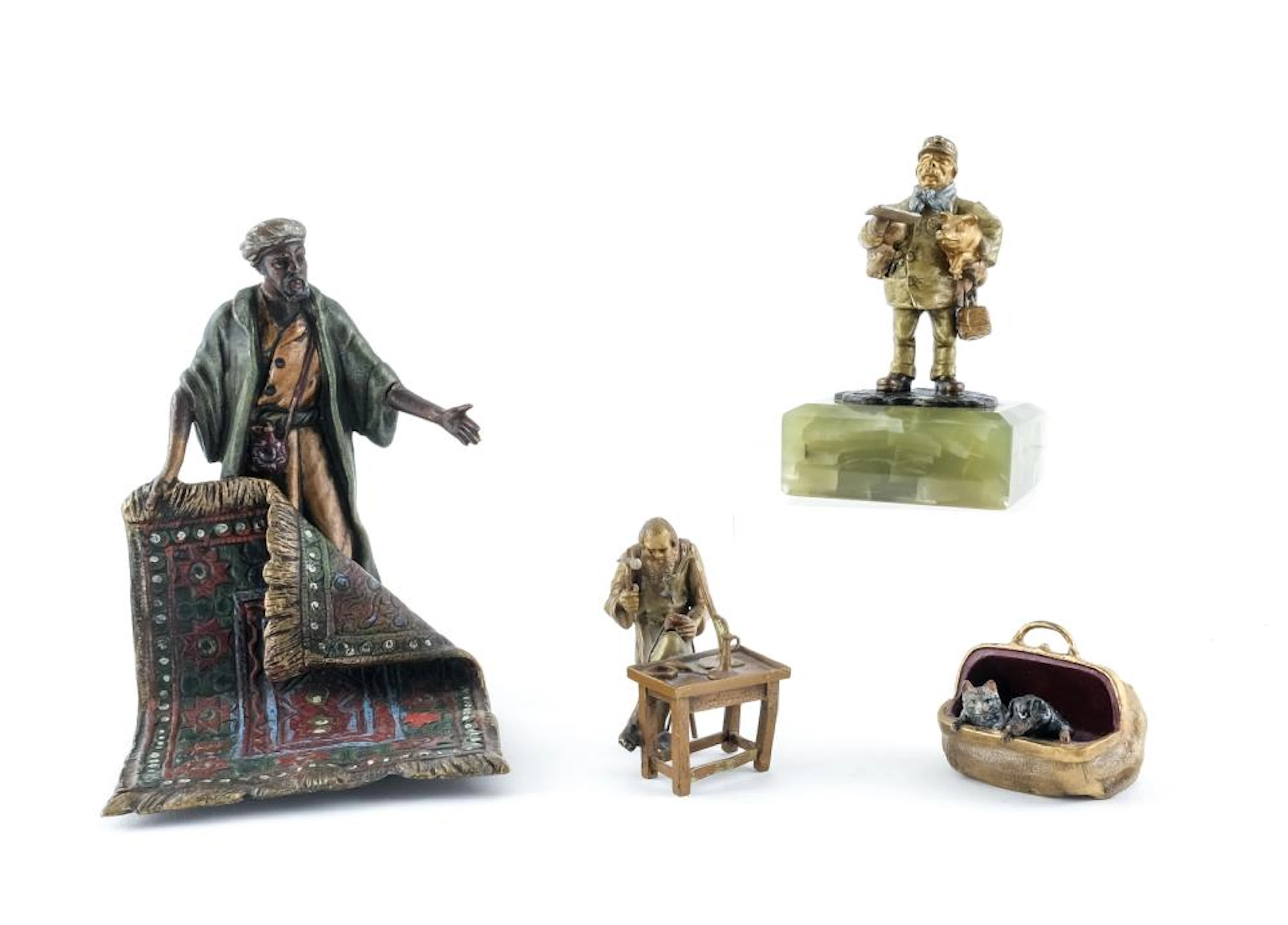4 Small Austrian Bronze Figurines