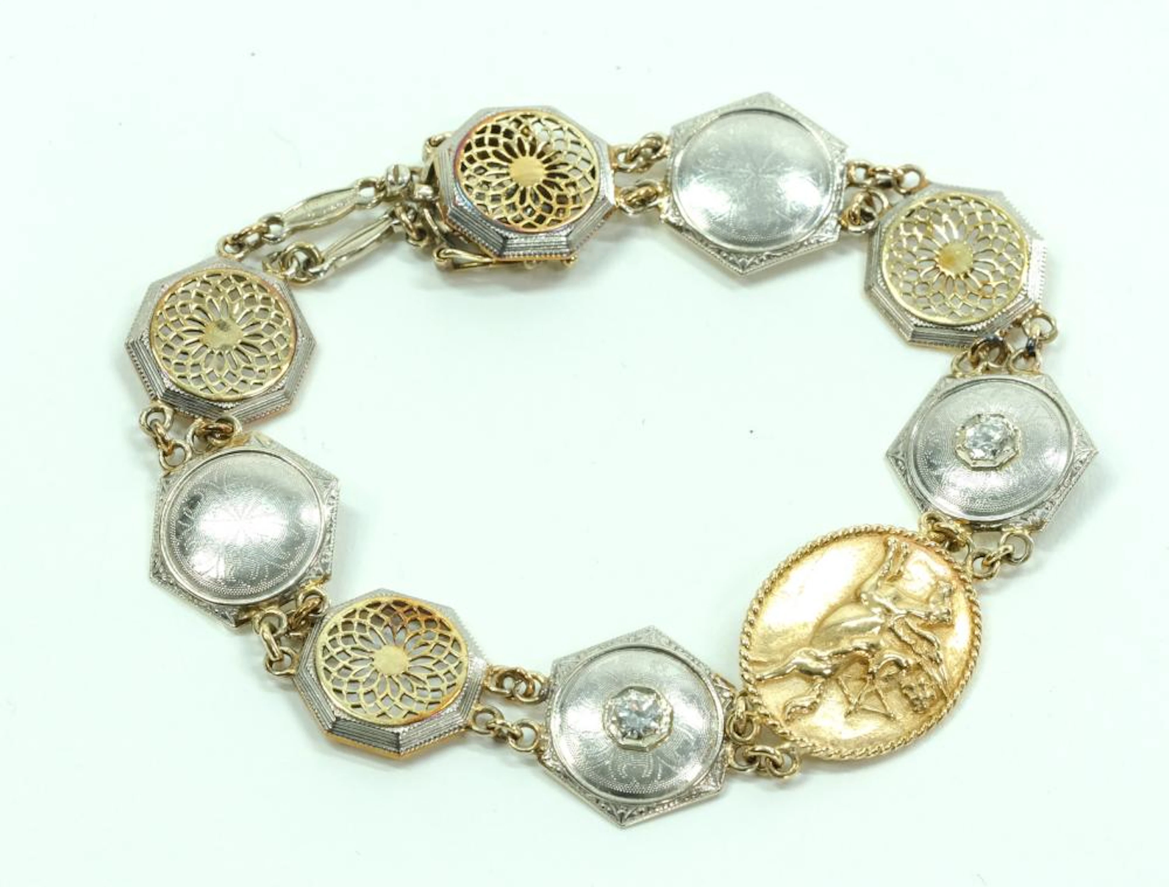 14K Gold, Diamond Bracelet - Pegasus