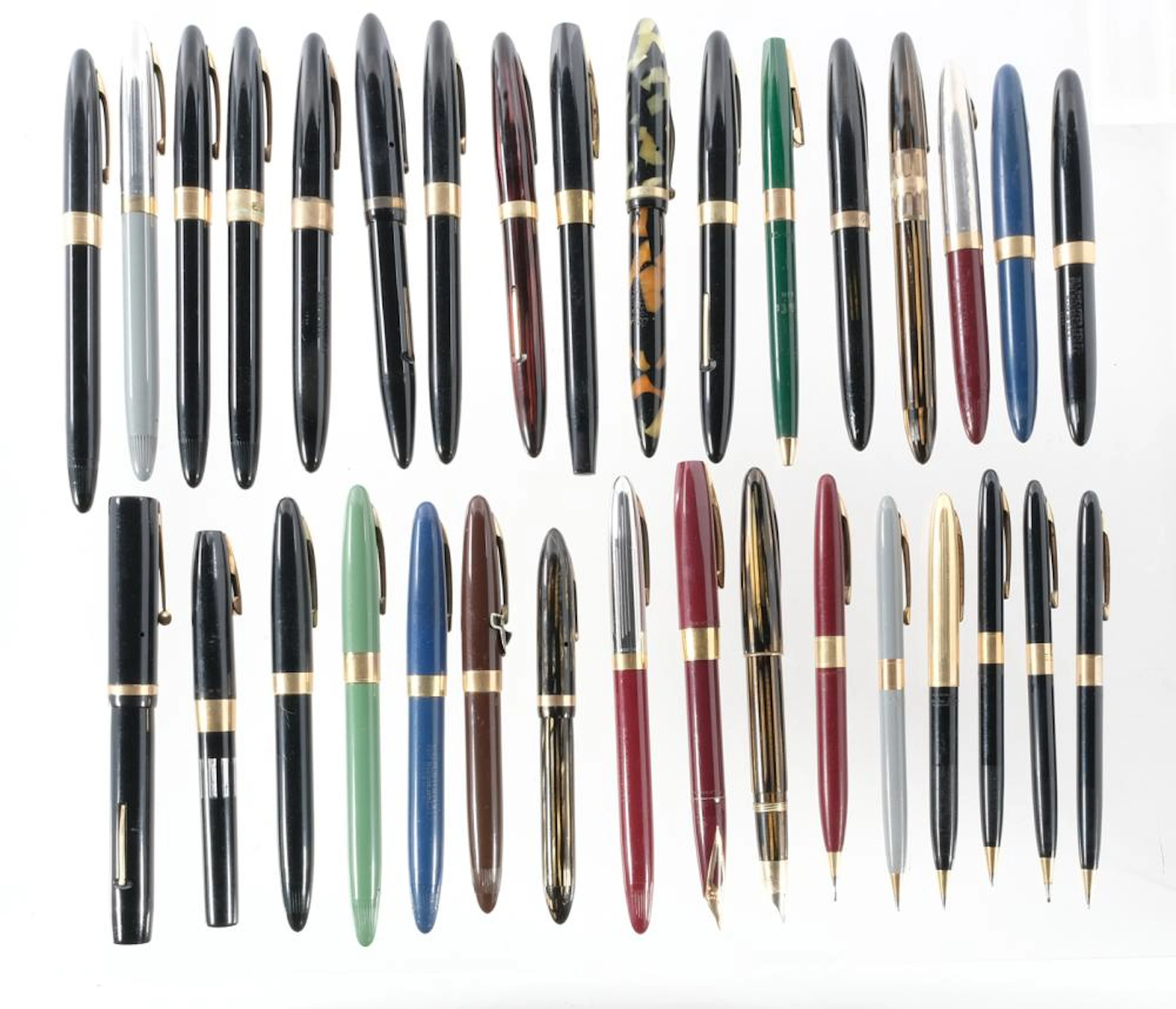 Sheaffer's Assorted White Dot Pens and Pencils