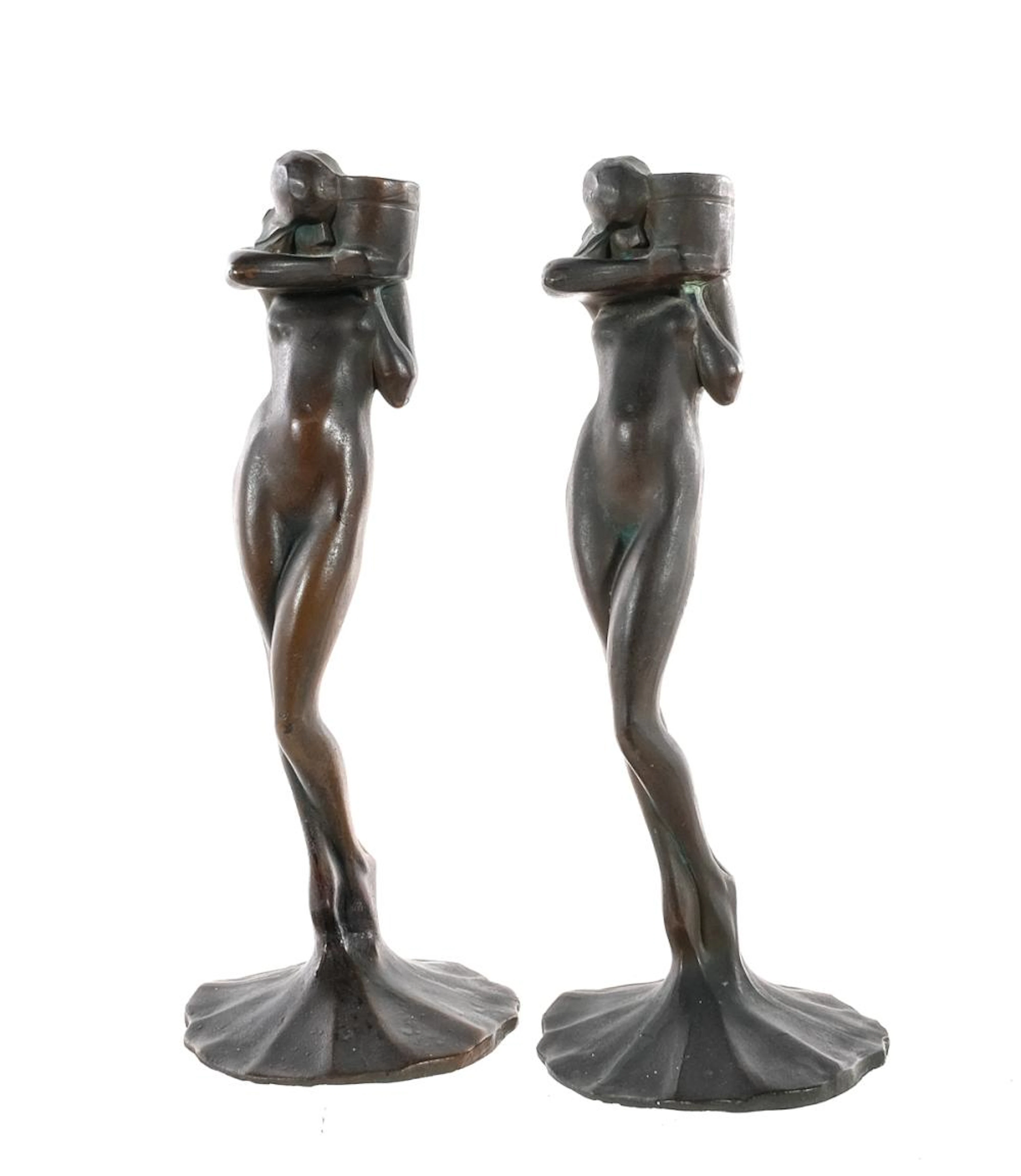 Arthur von Frankenberg, Art Deco Nude Candlesticks