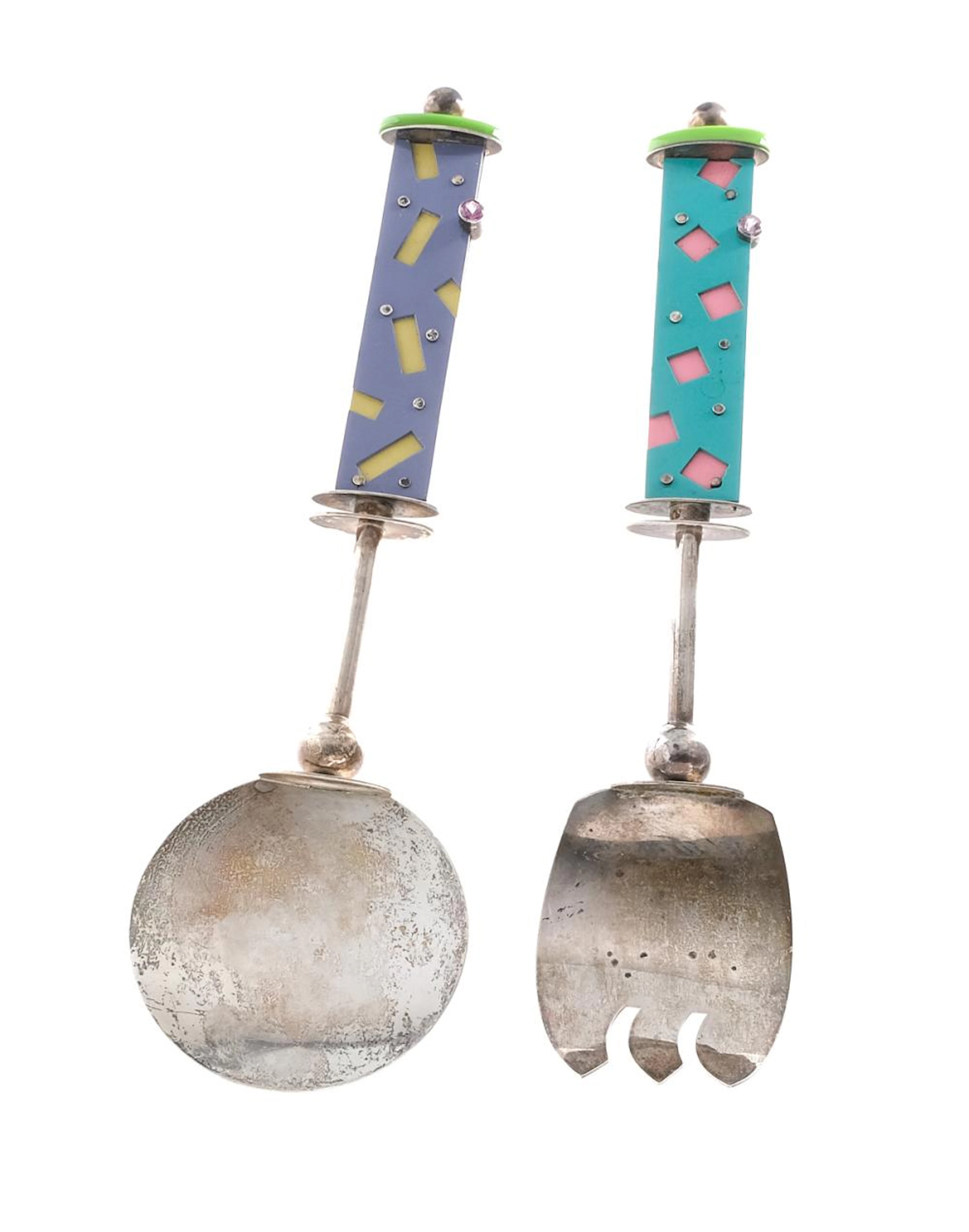 Mardi Jo Cohen Modernist Serving Spoon and Fork