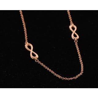 Tiffany & Co 18k Yellow Gold Infinity Necklace