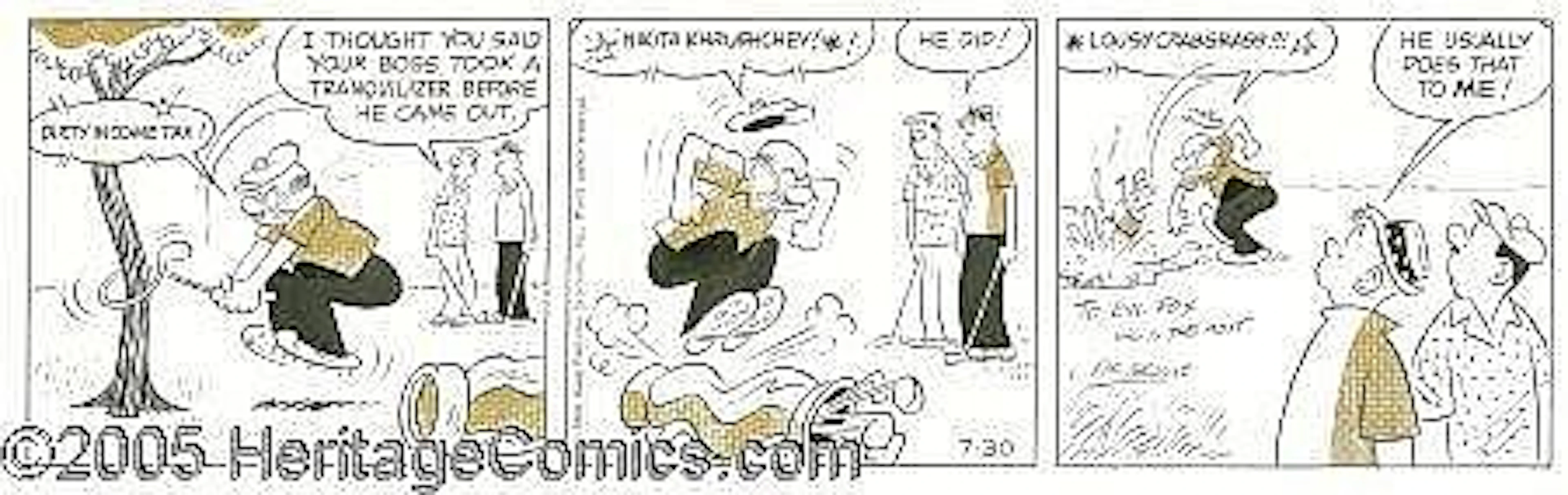 Original Comic Art Dik Browne and Others - Daily Comic Strip Original Art