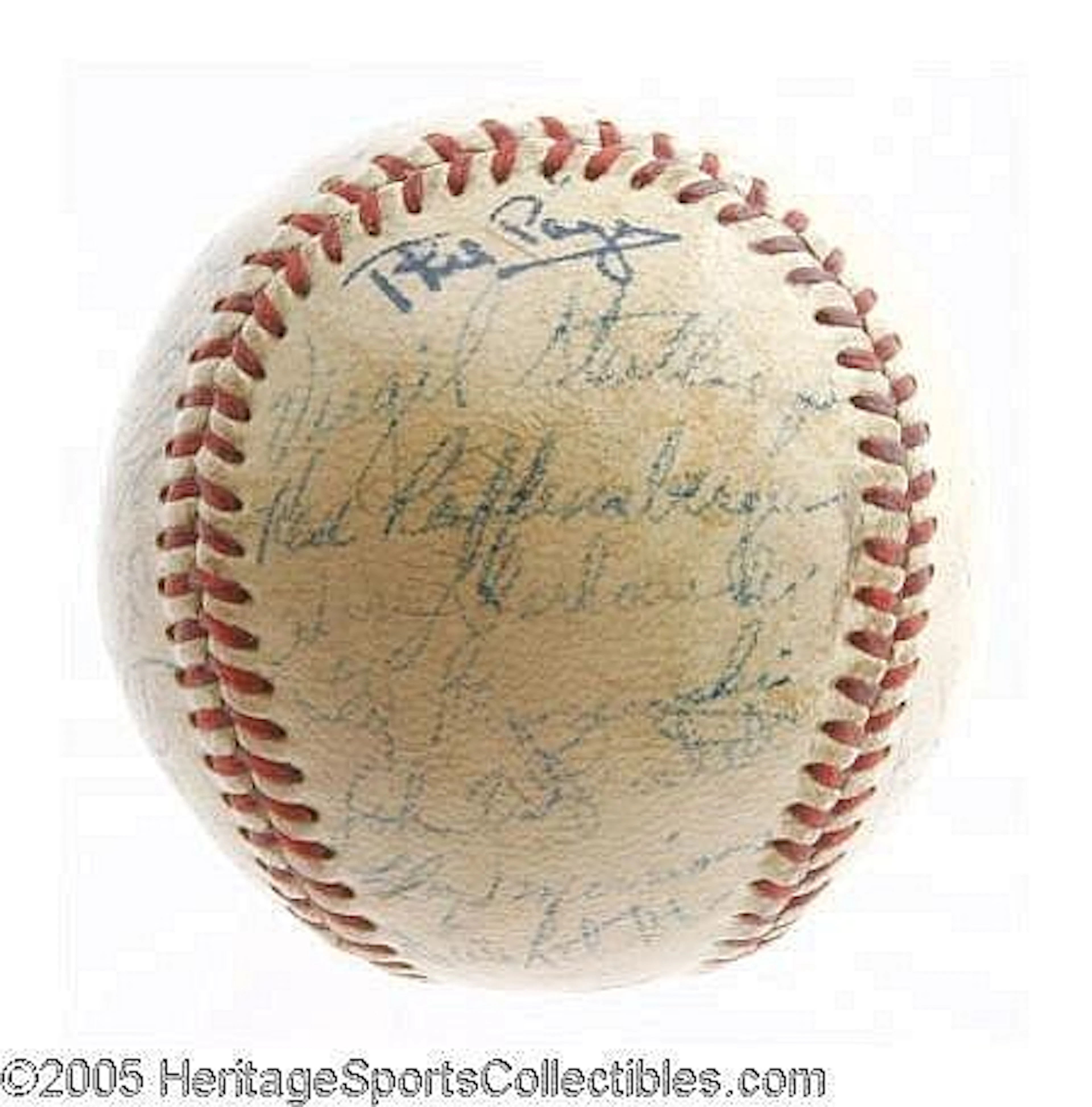 [ Sporting Memorabilia ] Autographs: 1950 Cincinnati Reds Team Signed Baseball