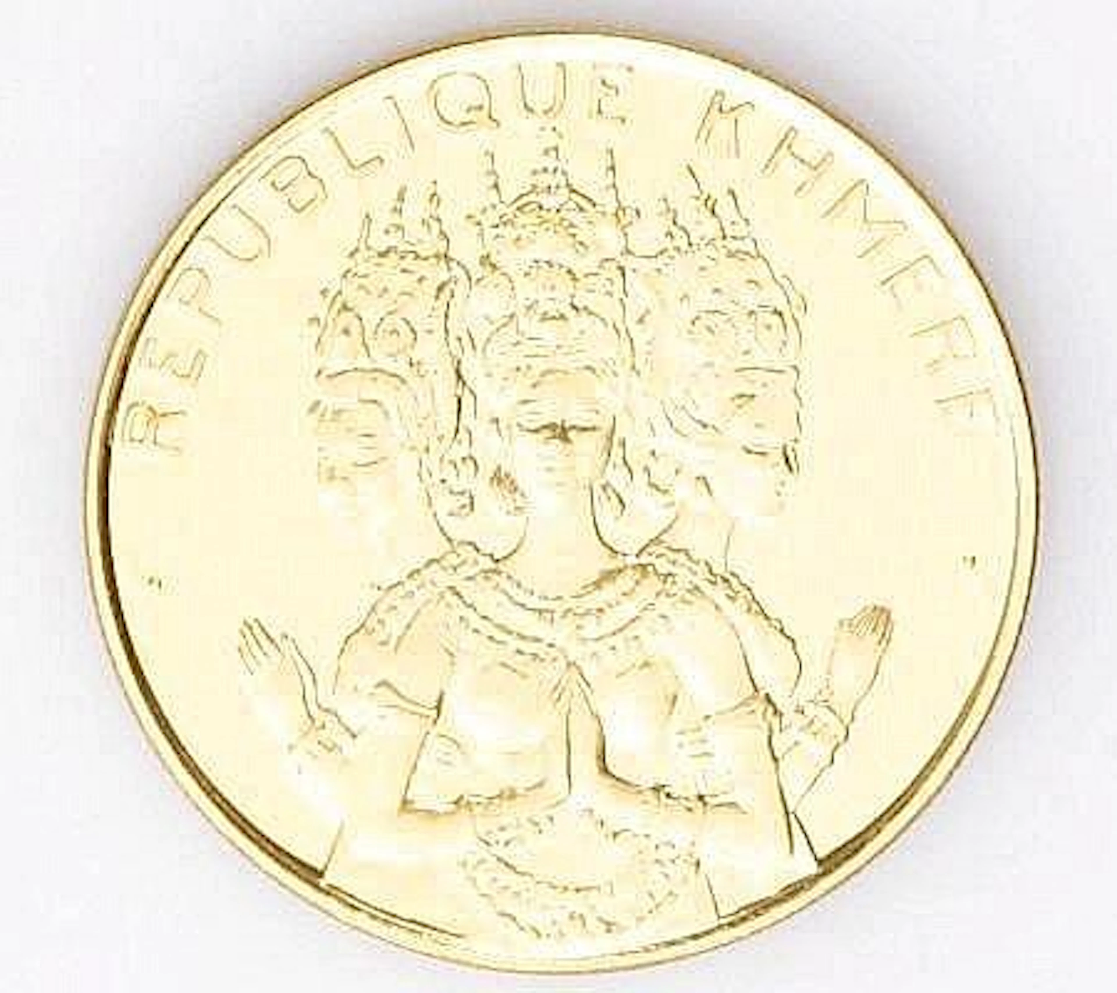 [ Coins ] Cambodia : 0 Uncertified 119710 A pair of gold 50,000 Riels including