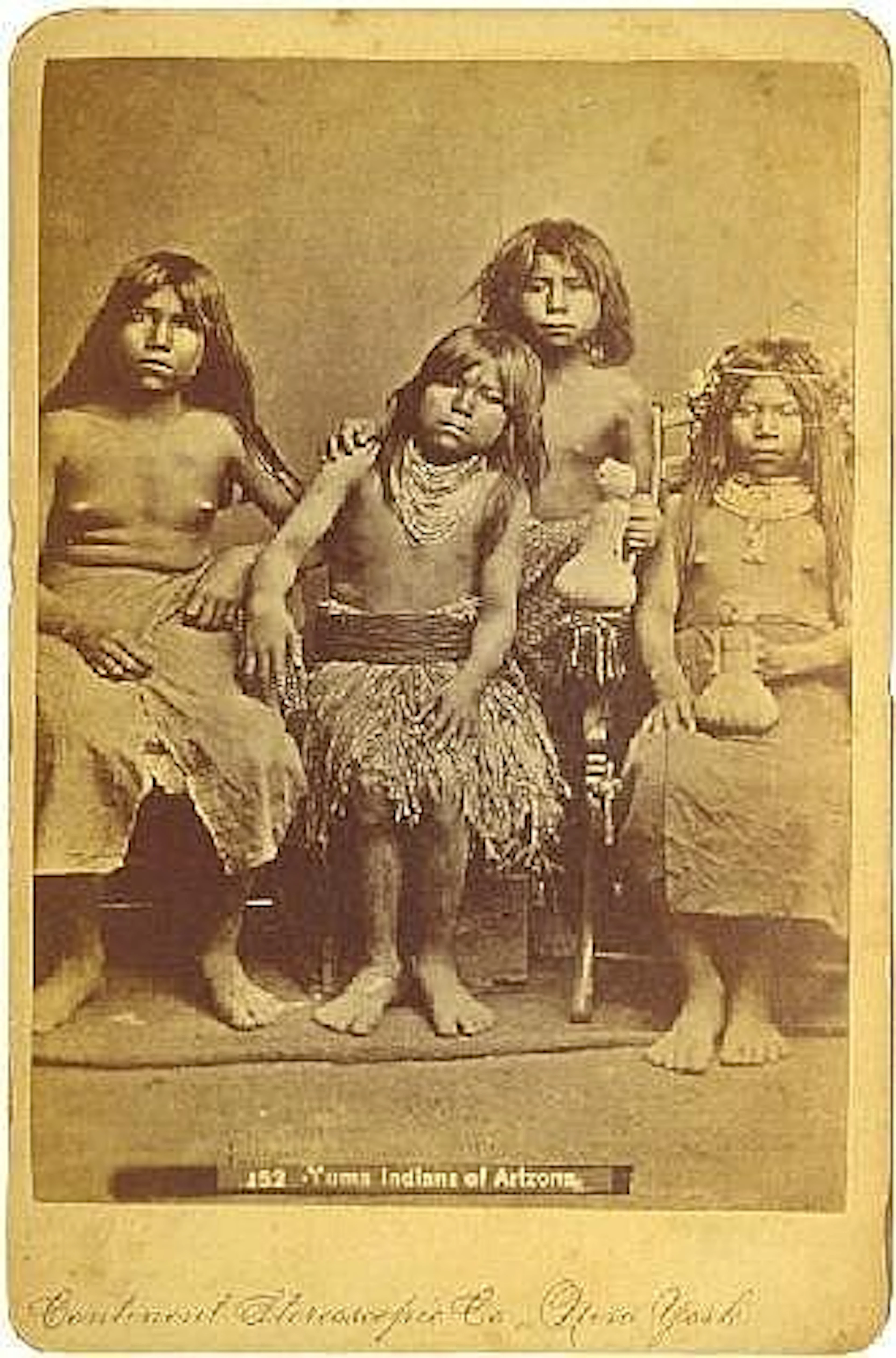 [ Native American Art ] Cabinet Card - Studio portrait of...